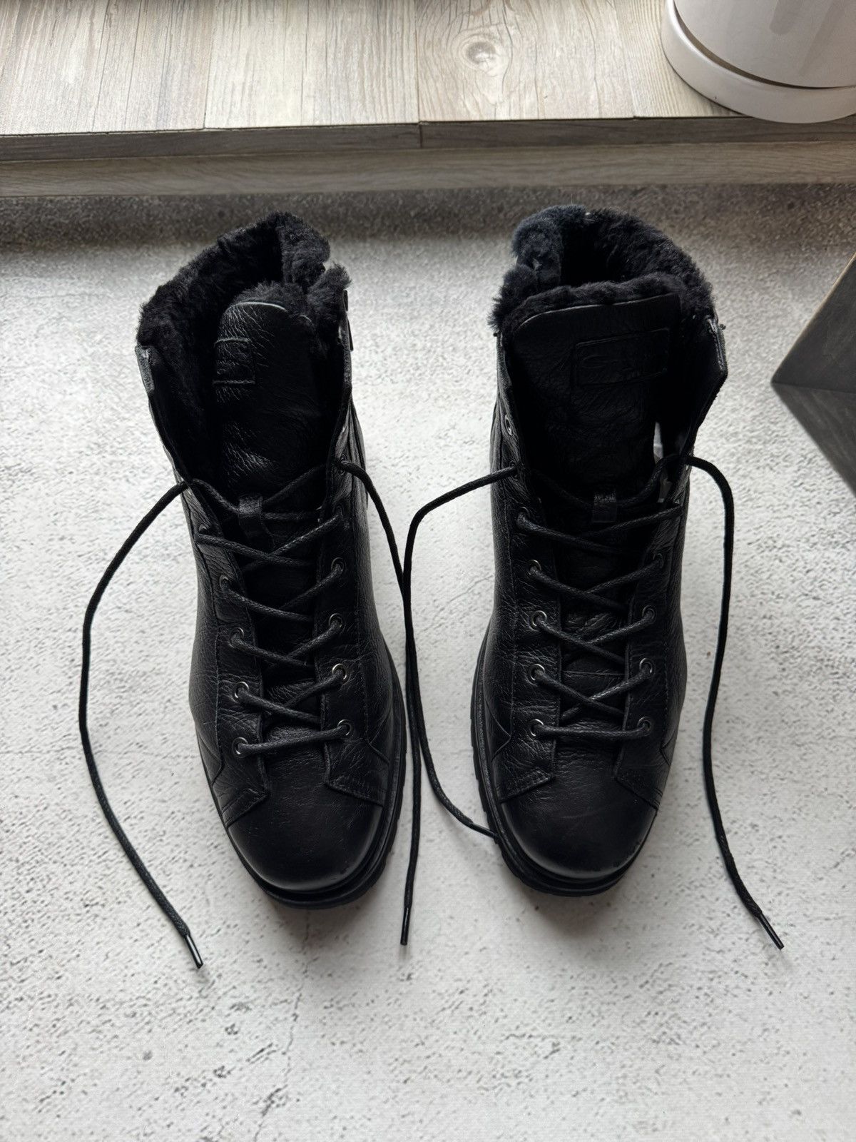 Santoni Santoni St Moritz Luxury Italy Winter Leather Black Boots Size US 11 / EU 44 - 6 Thumbnail