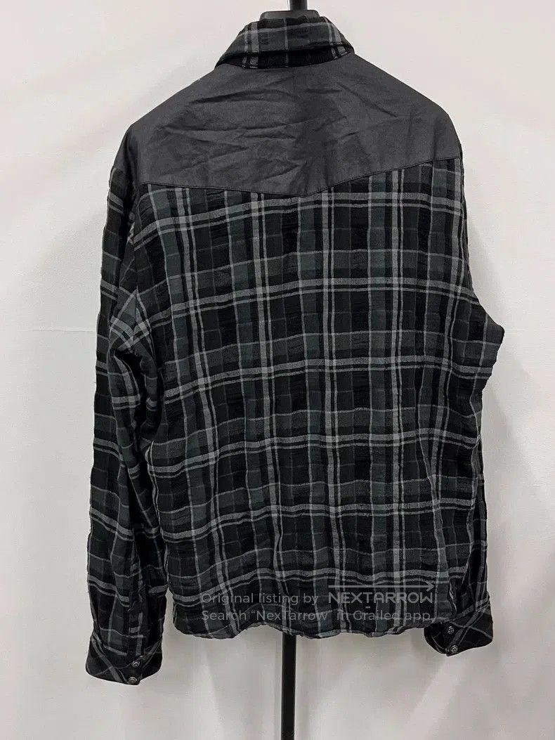 Chrome Hearts Chrome Hearts Plaid Leather Trim Shirt Jacket. Size US L / EU 52-54 / 3 - 2 Thumbnail