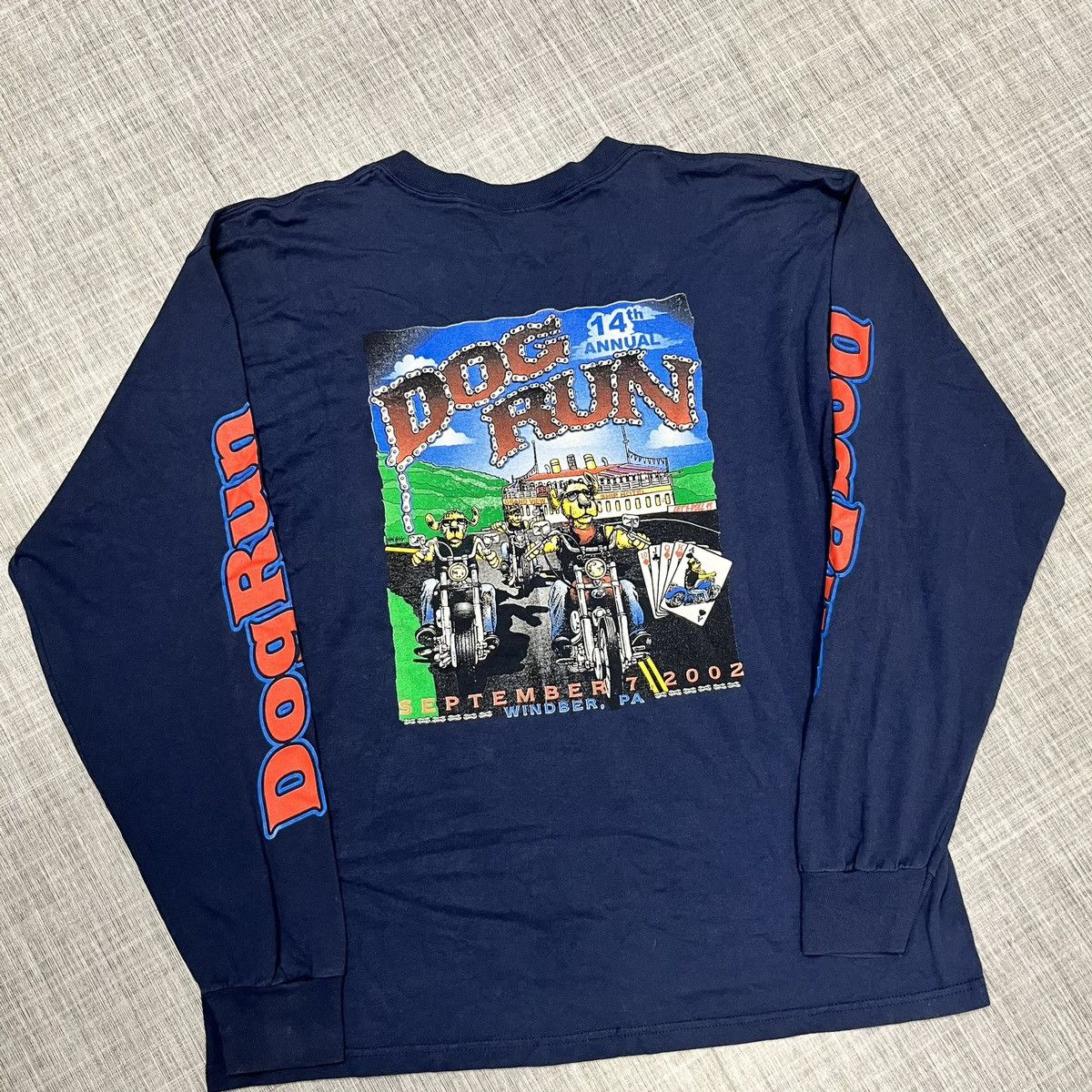 Harley Davidson × Vintage VTG 2002 Dog Run Biker Tee Size US XL / EU 56 / 4 - 4 Thumbnail
