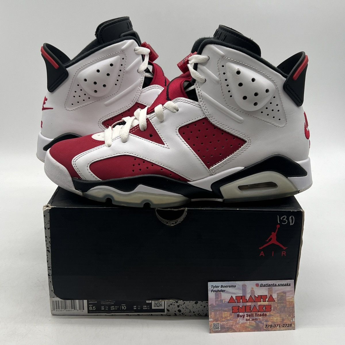 Jordan Brand Air Jordan 6 Carmine Size US 8.5 / EU 41-42 - 1 Thumbnail