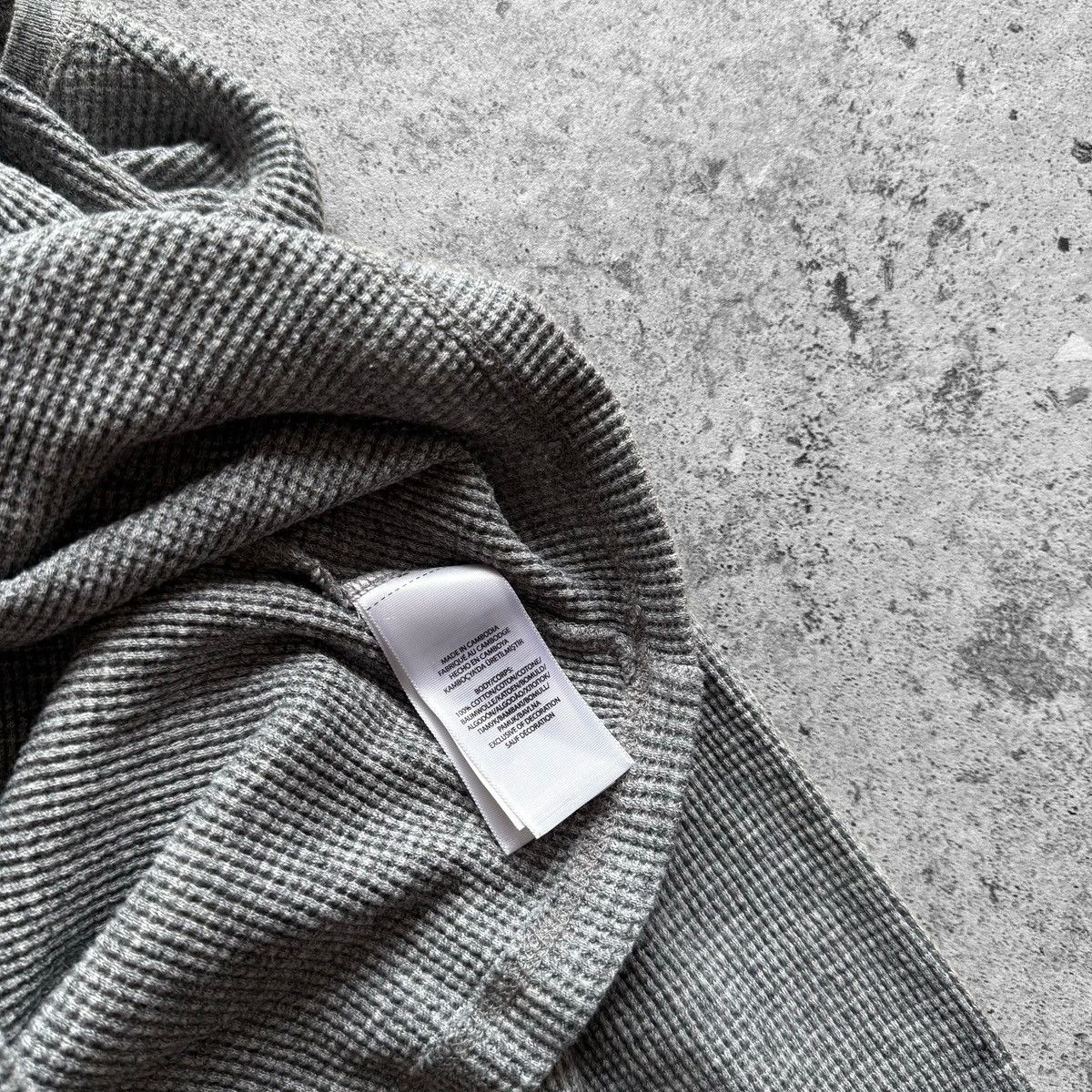Polo Ralph Lauren Polo Ralph Lauren Mens Grey Waffle Knit Long Sleeve Shirt Size US L / EU 52-54 / 3 - 5 Thumbnail