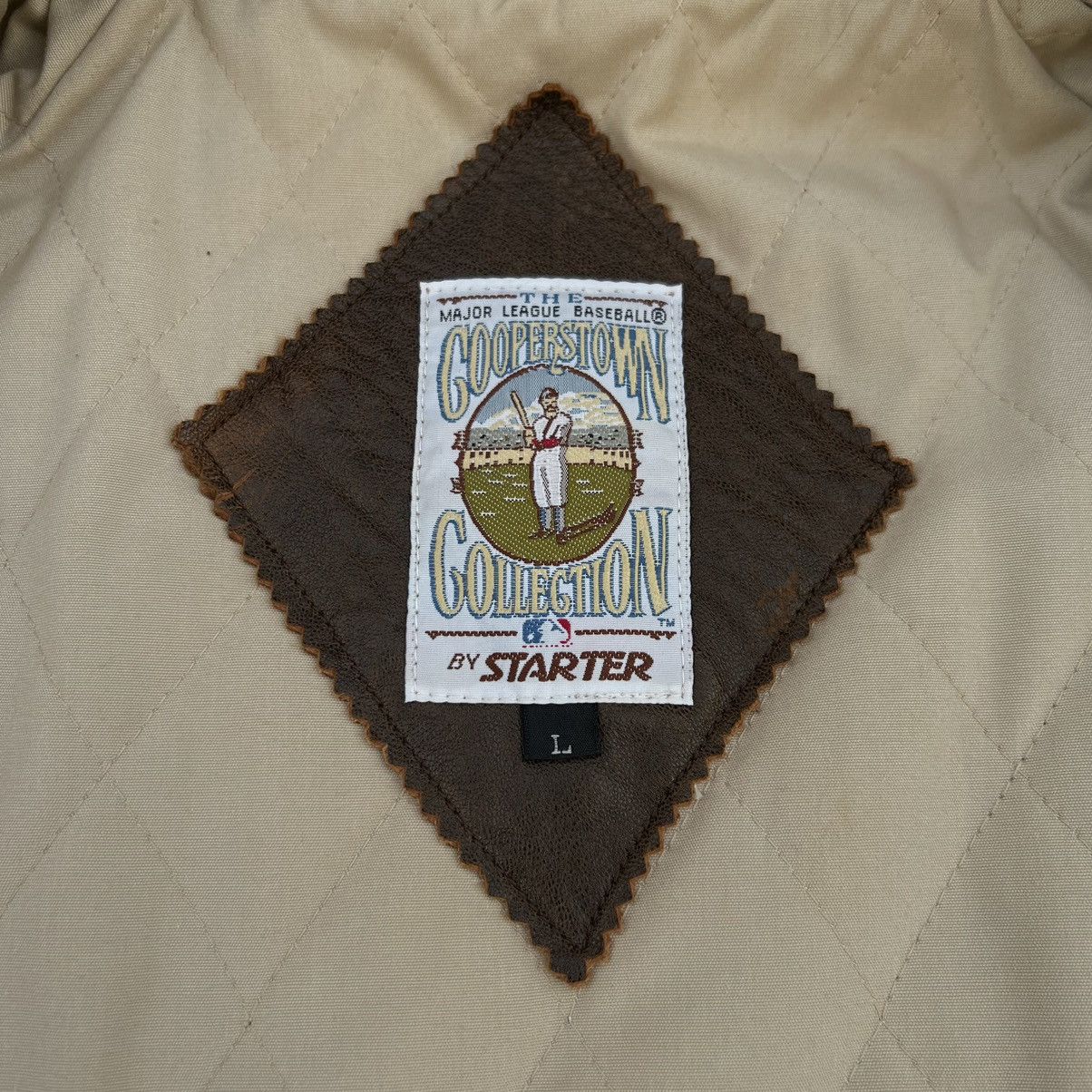 Genuine Leather × Starter × Vintage Vintage 90s Chicago White Sox by Starter Leather Jacket Size US L / EU 52-54 / 3 - 9 Thumbnail