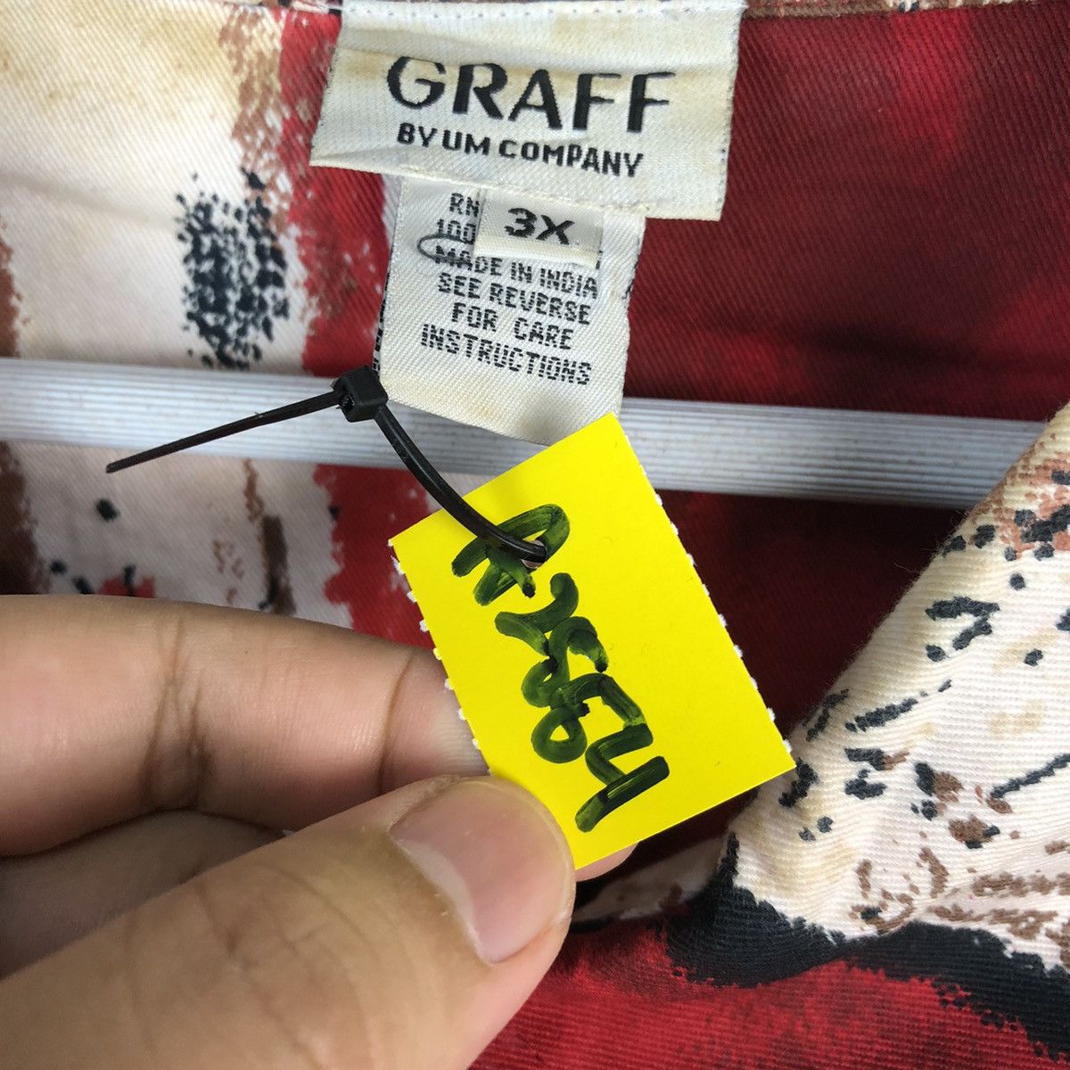 GRAFF DLL Graff Art vintage painter Red Shirt #A2554 Size US XXL / EU 58 / 5 - 11 Thumbnail
