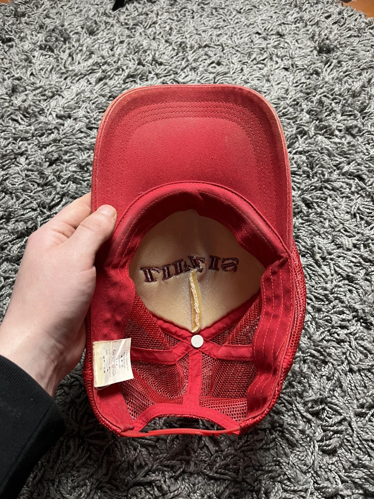 Japanese Brand Japanese Brand "Life Is Peachy" Distressed Trucker Cap Size ONE SIZE - 8 Thumbnail