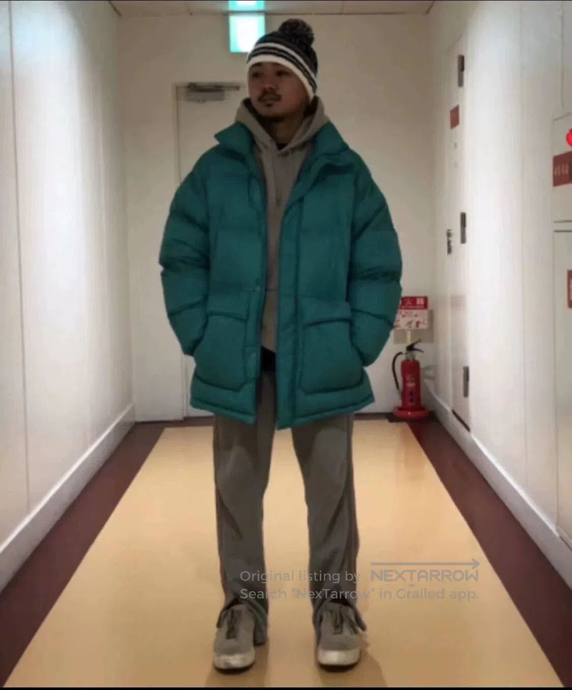 Beams Japan stylish teal puffer jacket for winter wear. Size US M / EU 48-50 / 2 - 9 Thumbnail