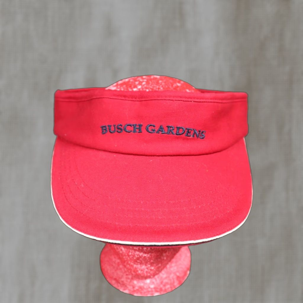 Vintage Hit Wear Hat Sun Visor Men's Adjustable Black Cotton Embroidered Bush Gardens Employee Estr Size ONE SIZE - 1 Thumbnail