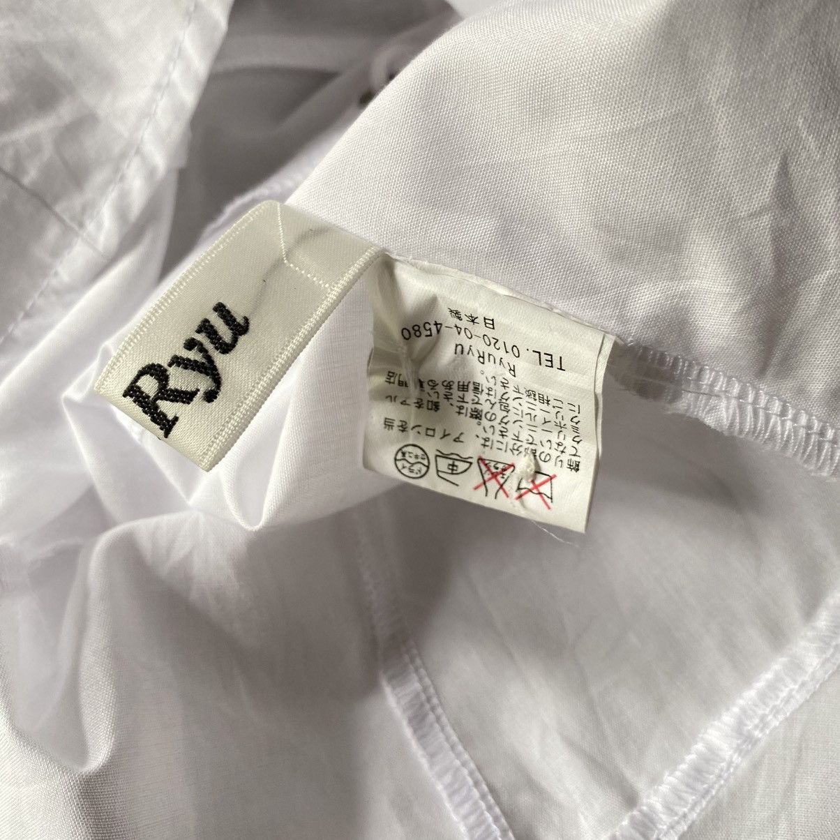 Japanese Brand RyuRyu Y2K Punk White Lace-Up Wrap Blouse with Peplum Hem Size M / US 6-8 / IT 42-44 - 13 Thumbnail
