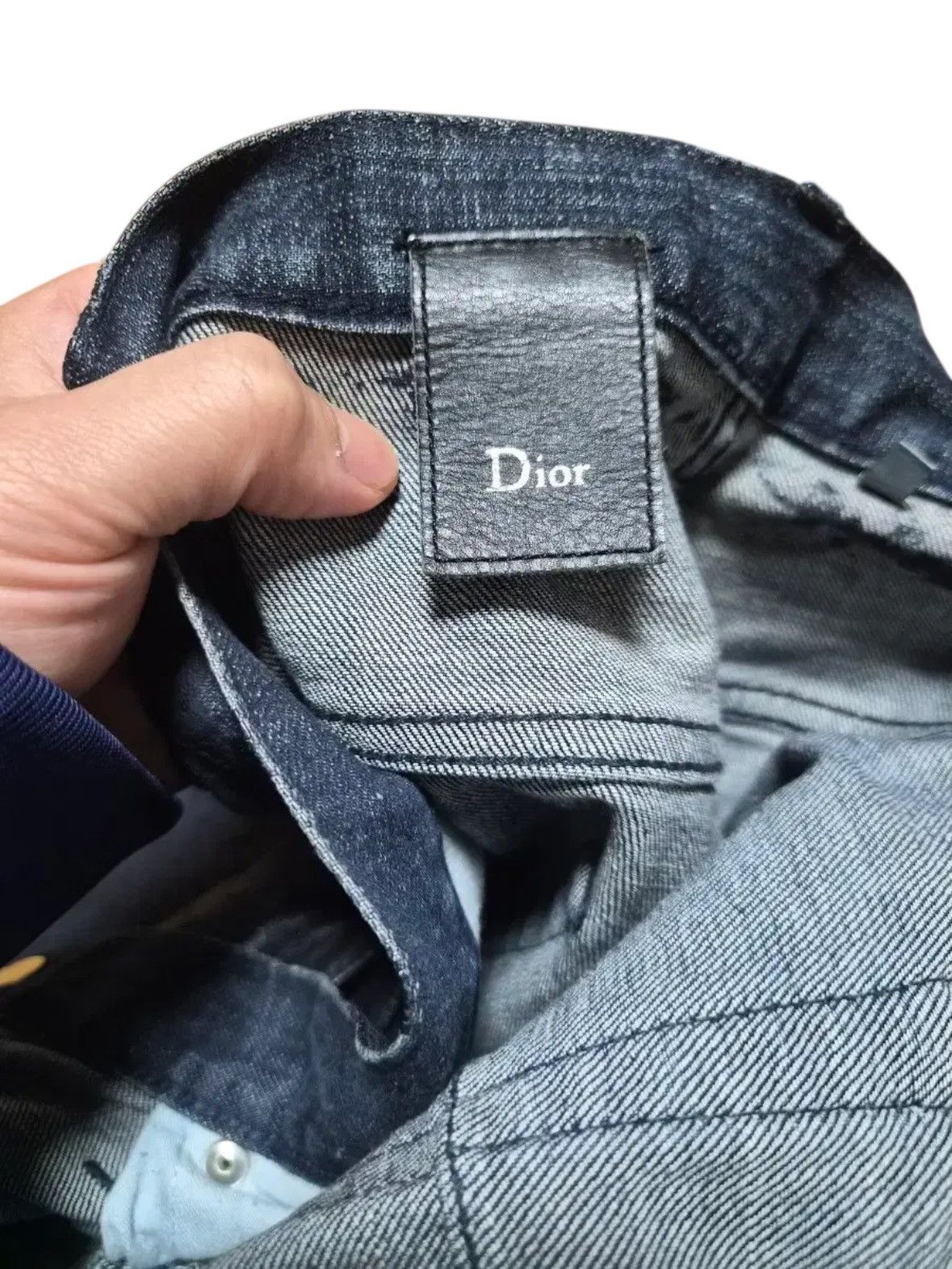 Dior *rare* Dior Homme Hedi Slimane Navy Coated Jean Size US 32 / EU 48 - 5 Thumbnail