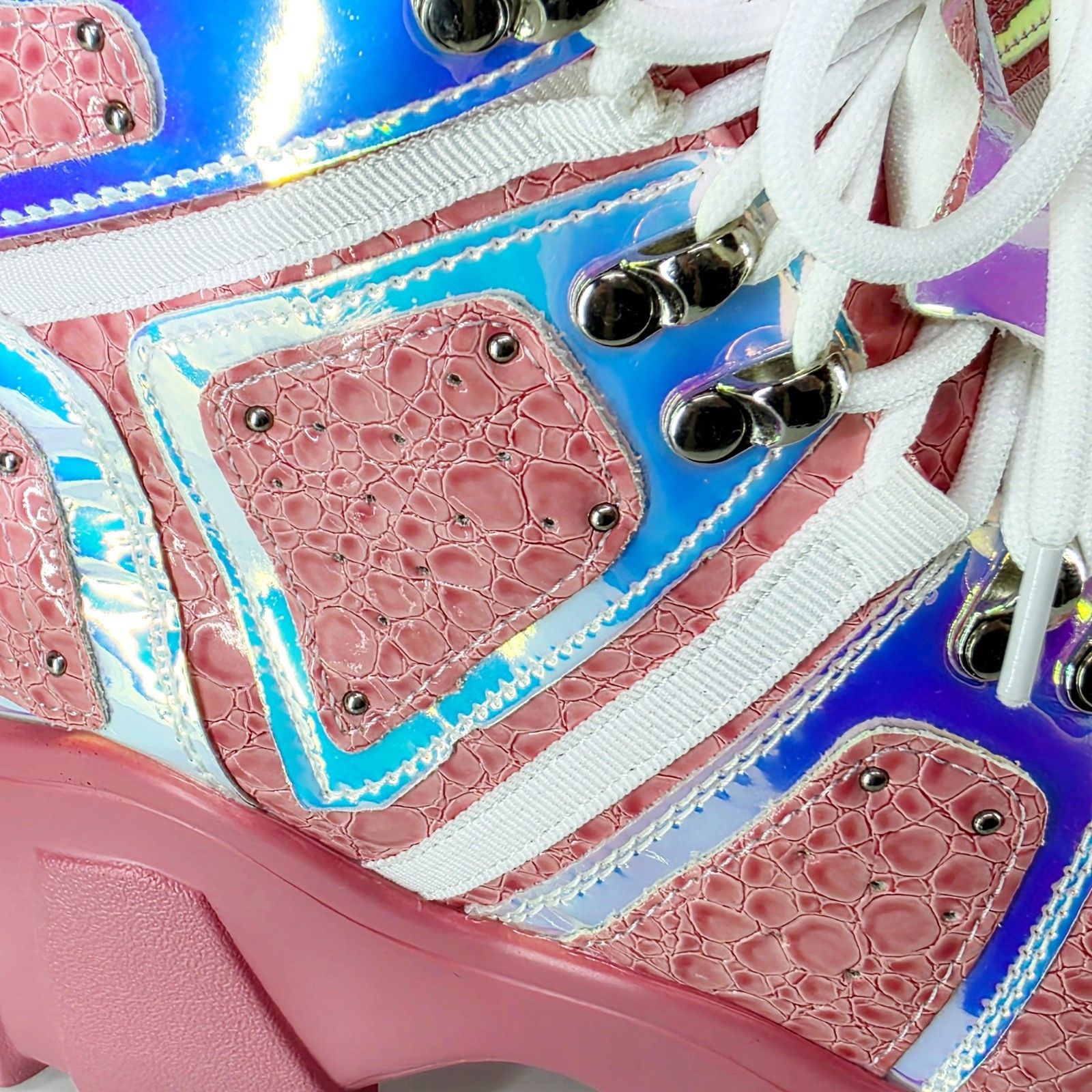Other Passion Wang Pink Platform Sneaker Hidden Wedge Streetwear K Size US 10 / IT 40 - 7 Thumbnail