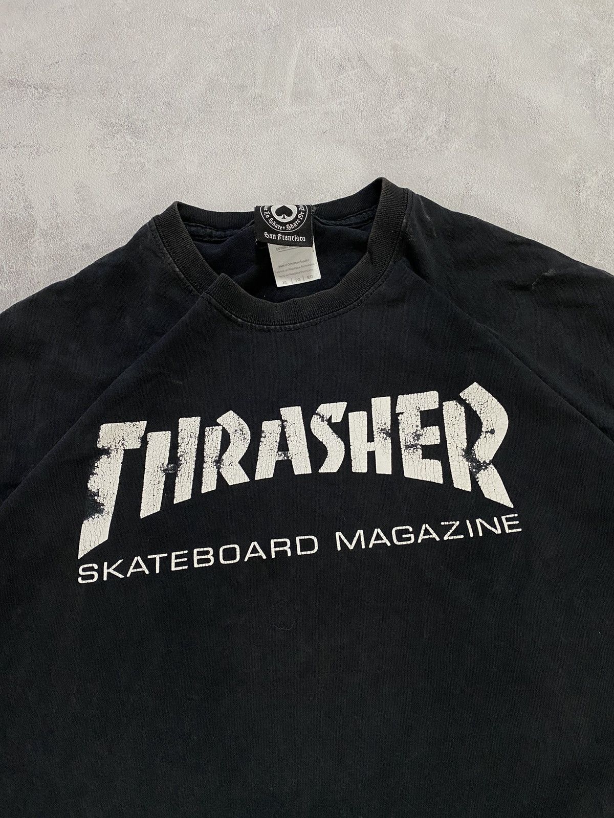 Thrasher Vintage 90s T Shirt Thrasher Big Central Logo VTG Size US XL / EU 56 / 4 - 2 Thumbnail