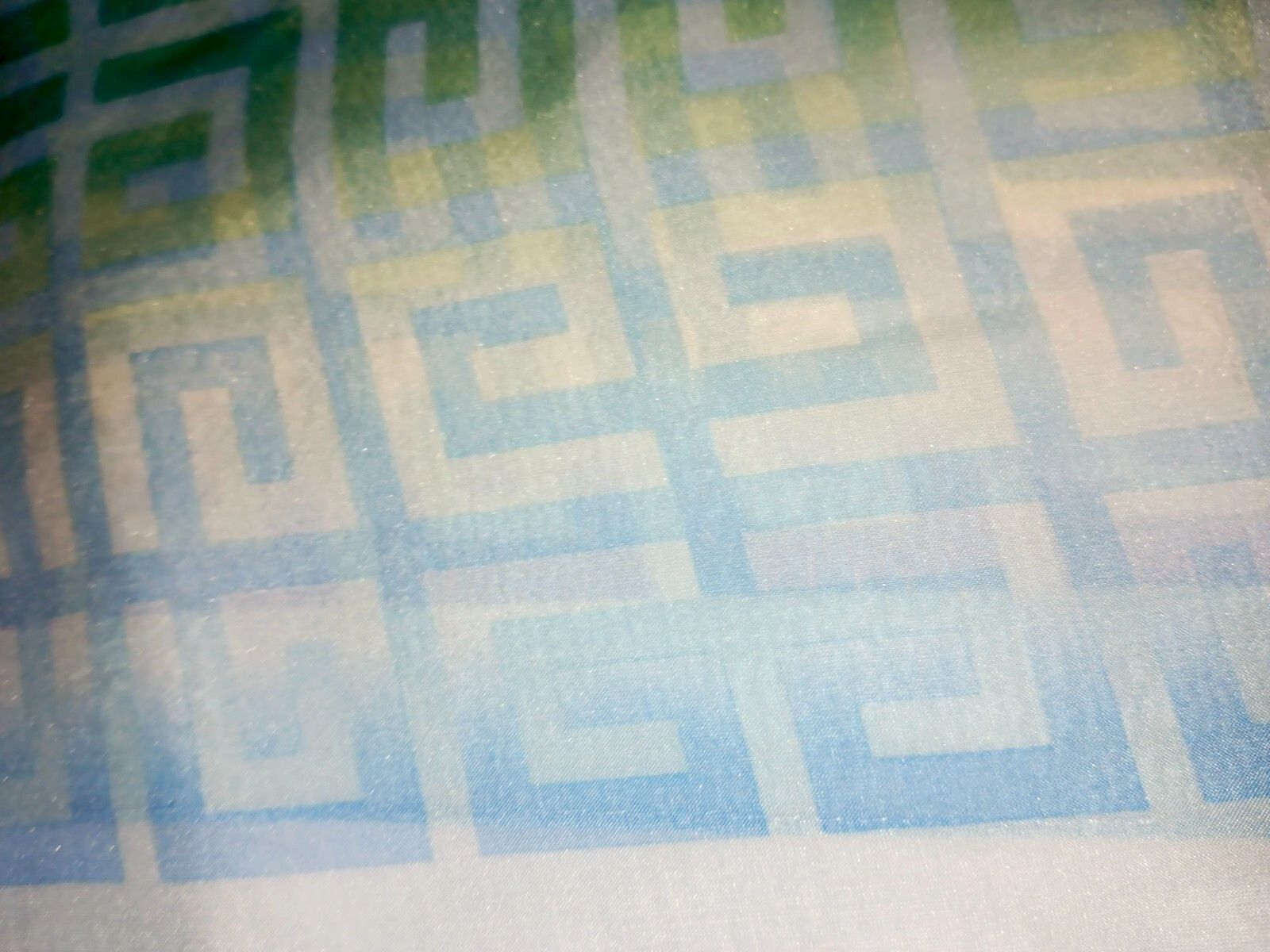 Givenchy GIVENCHY GG PARIS Monogram Blue Green Vintage Silk Scarf Size ONE SIZE - 5 Thumbnail
