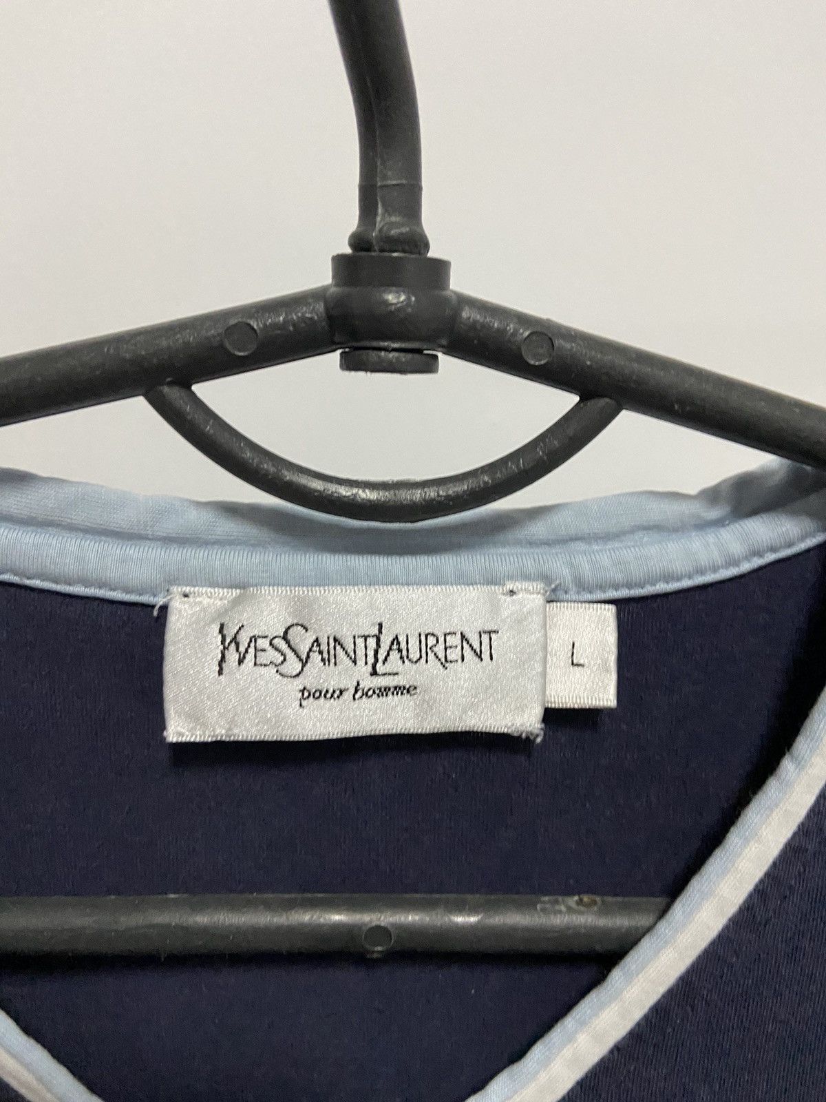 Vintage × Yves Saint Laurent Yves Saint Laurent Vintage T-Shirt Big Logo YSL Y2K Size US L / EU 52-54 / 3 - 6 Thumbnail