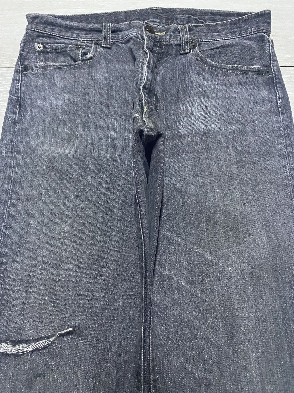 Japanese Brand Vintage Japanese Brand Denim Distresed Loose Jeans Size US 34 / EU 50 - 3 Thumbnail