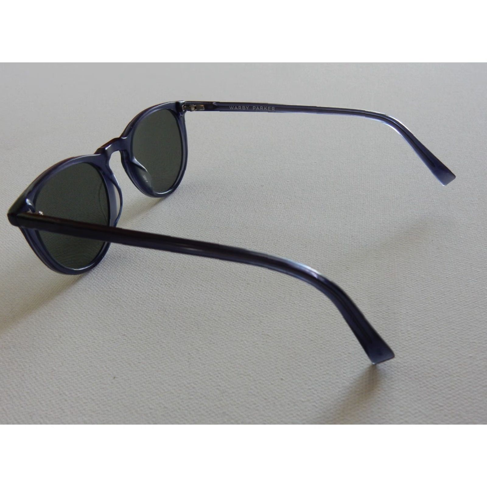 Parker VINTAGE Warby Parker Blue Sunglasses Frames Only Adult Unisexー49mm 22x145 Haskell Keyhole Size ONE SIZE - 3 Thumbnail