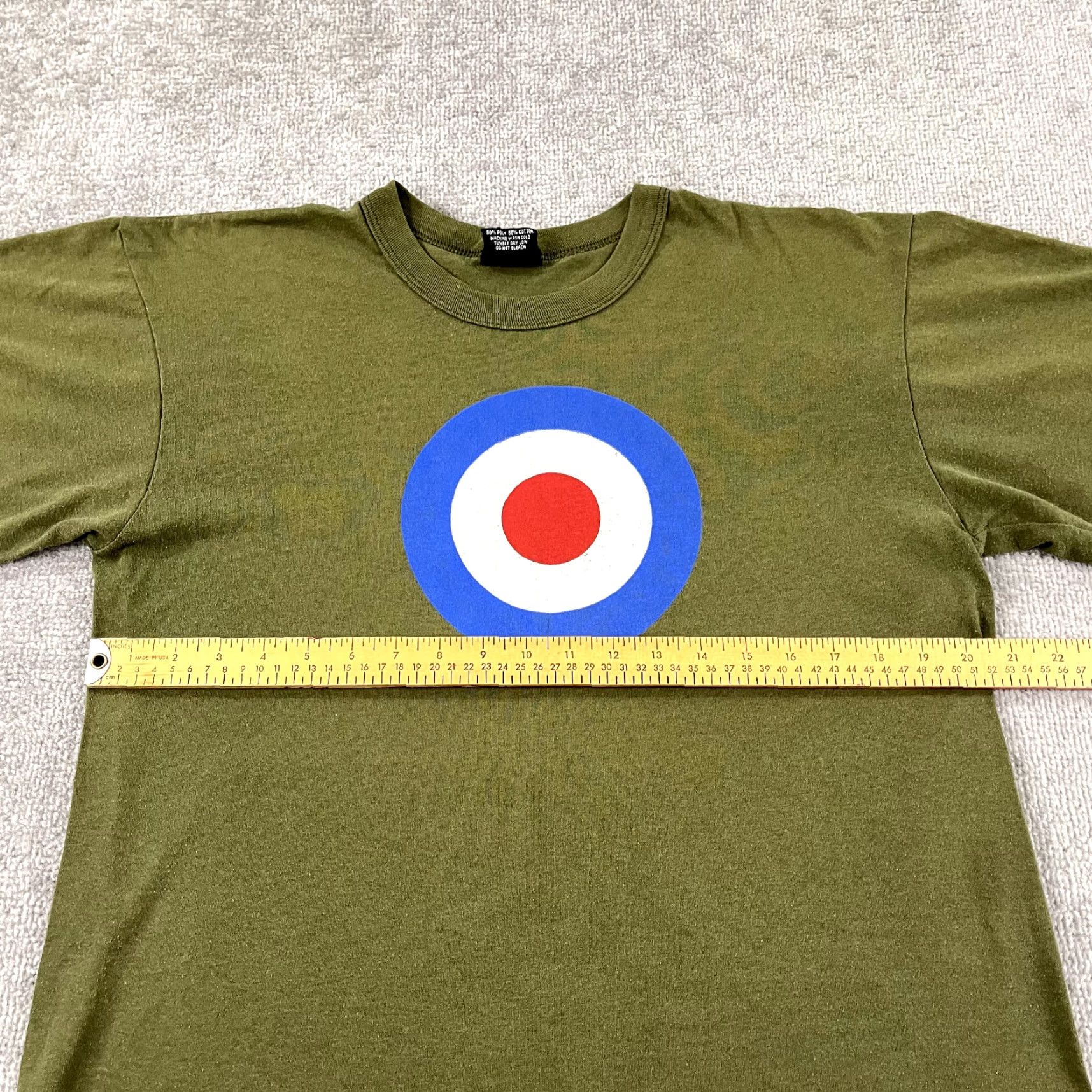 Rothco VINTAGE Rothco Army Green Graphic Tee Men Large British Roundel Symbol T-Shirt Size US L / EU 52-54 / 3 - 5 Thumbnail