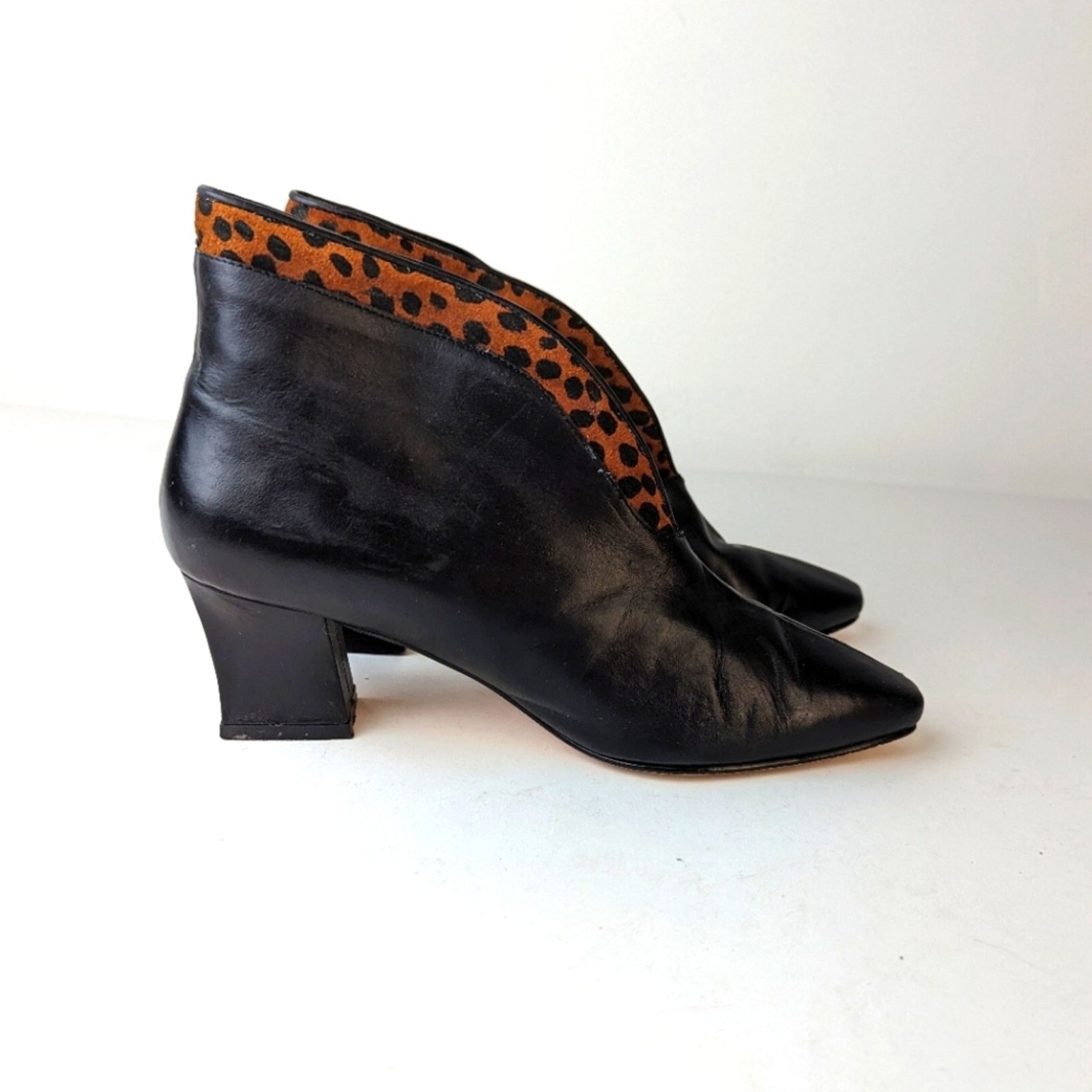 Vintage Vintage 80's Stefani Leather Ankle Boots - 7M Size US 7 / IT 37 - 1 Thumbnail