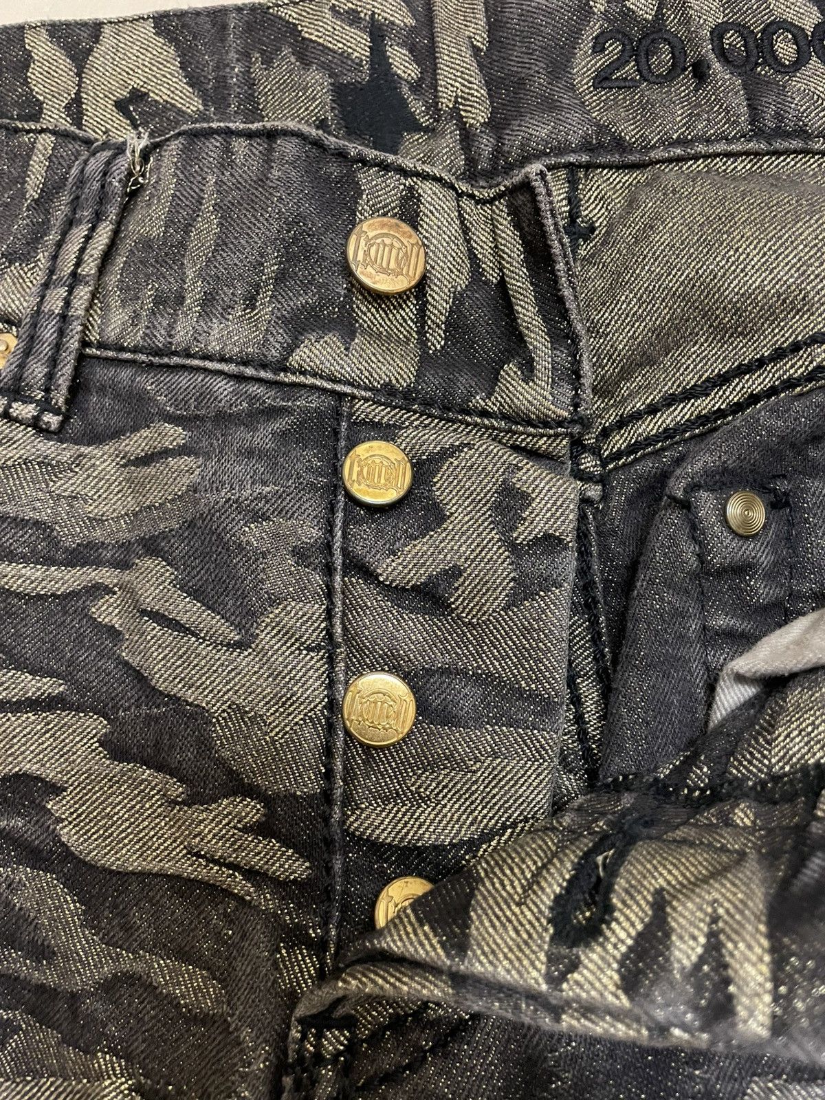 Japanese Brand 20MF 20,000,000 Fragments 'TroisO' Golden Tiger Stripe Jeans Size US 32 / EU 48 - 5 Thumbnail