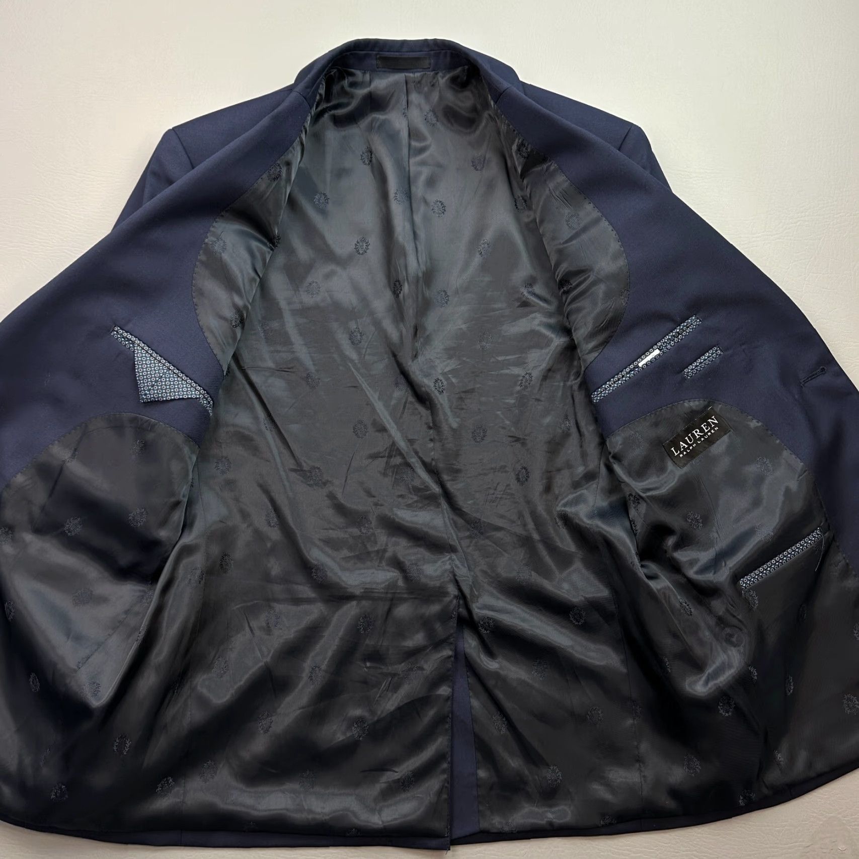 Ralph Lauren Lauren Ralph Lauren Blazer Mens 40R Navy Wool Blend Sport Jacket Black Label Size 40R - 6 Thumbnail