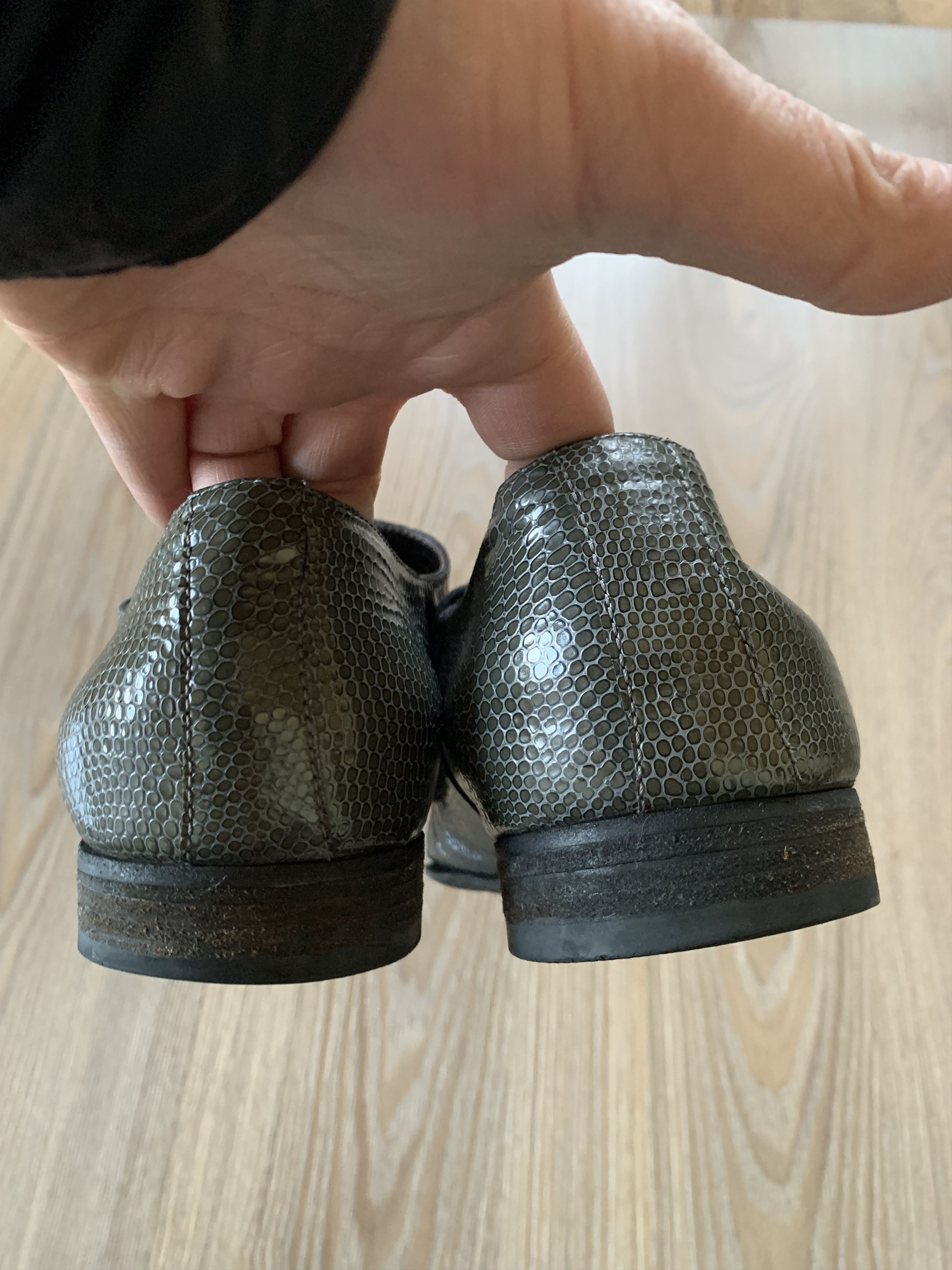 Paciotti × Vintage Cesare Paciotti Reptile Leather Brogs Shoes Size US 8 / EU 41 - 10 Thumbnail