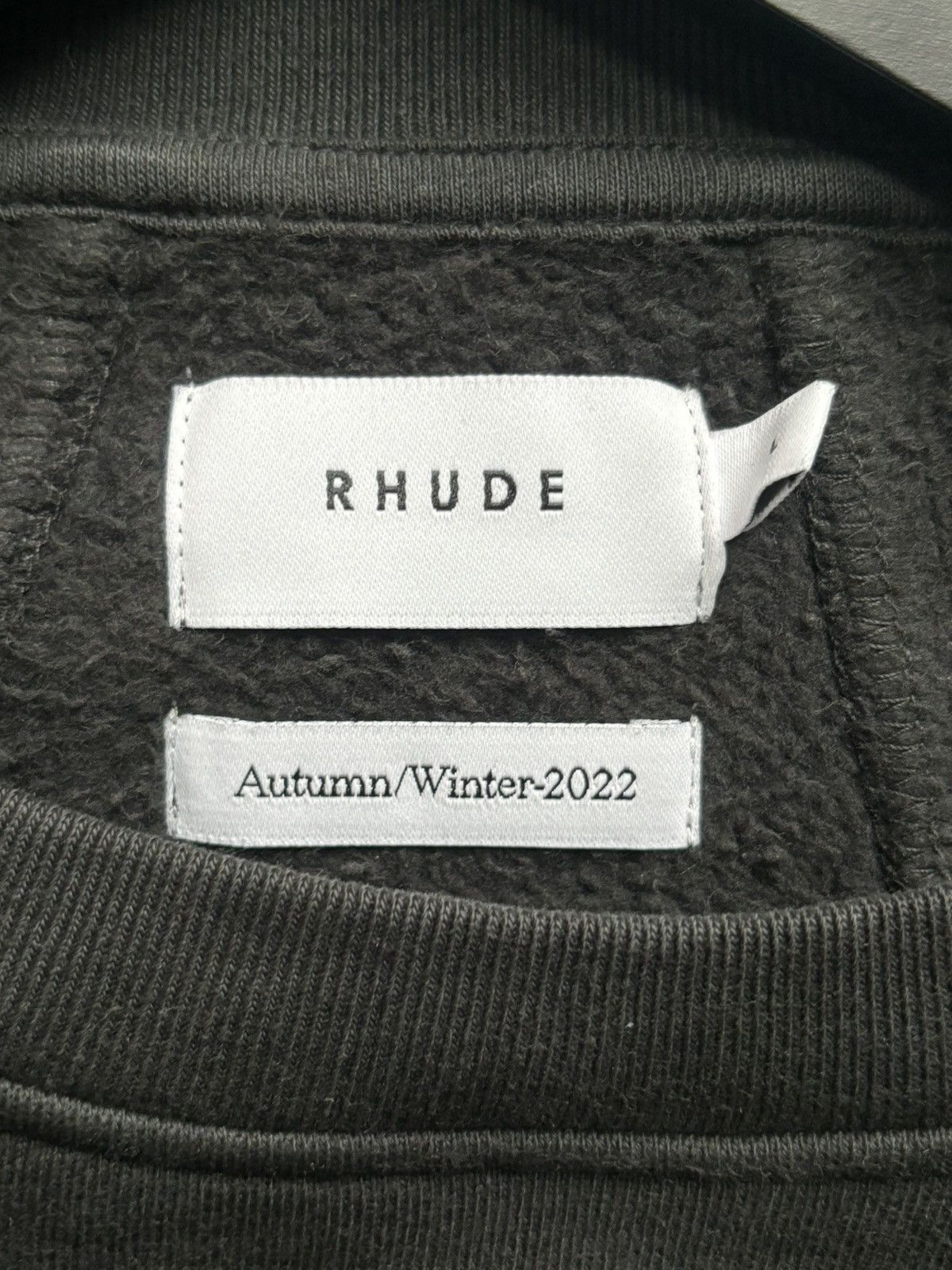 Rhude RHUDE THICK SCRIPT LOGO CREWNECK Size US L / EU 52-54 / 3 - 11 Thumbnail