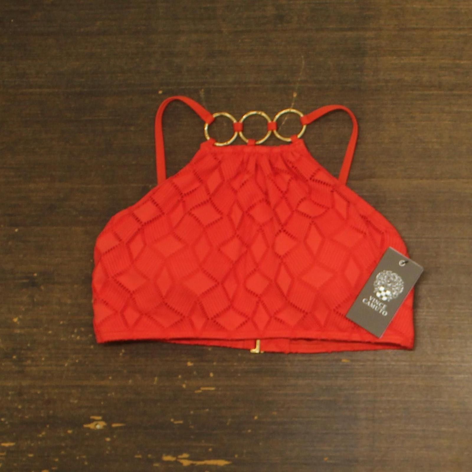Vince Camuto Nwt Vince Camuto Ring Bikini Top V33780 Tangerine Orange M Size ONE SIZE - 1 Thumbnail
