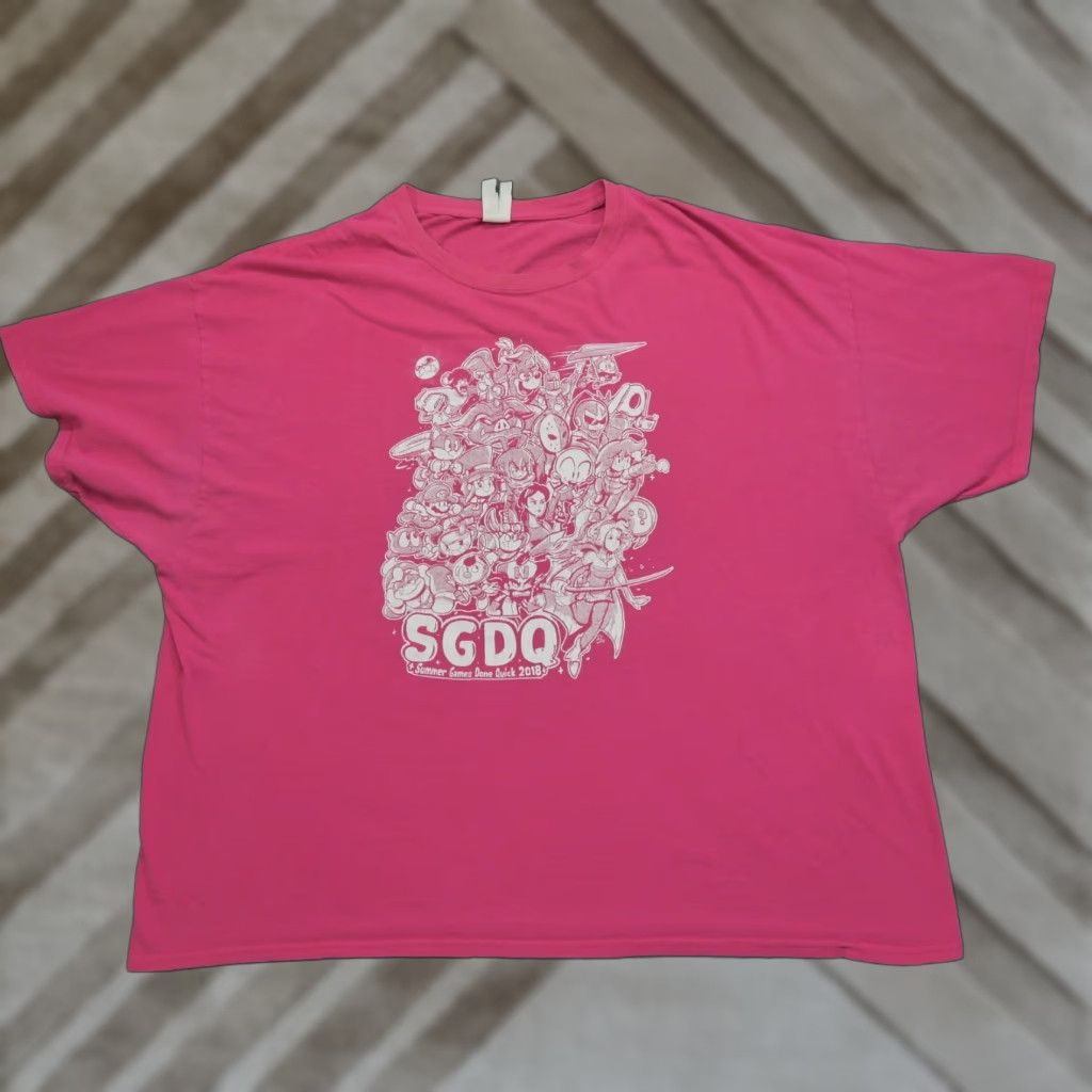 Gildan GDQ SGDQ 2018 T Shirt Adult 3XL XXXL Pink Summer Games Done Quick GDQ Speedrun Shirt Mens T-Shirt) Size US XXL / EU 58 / 5 - 1 Thumbnail