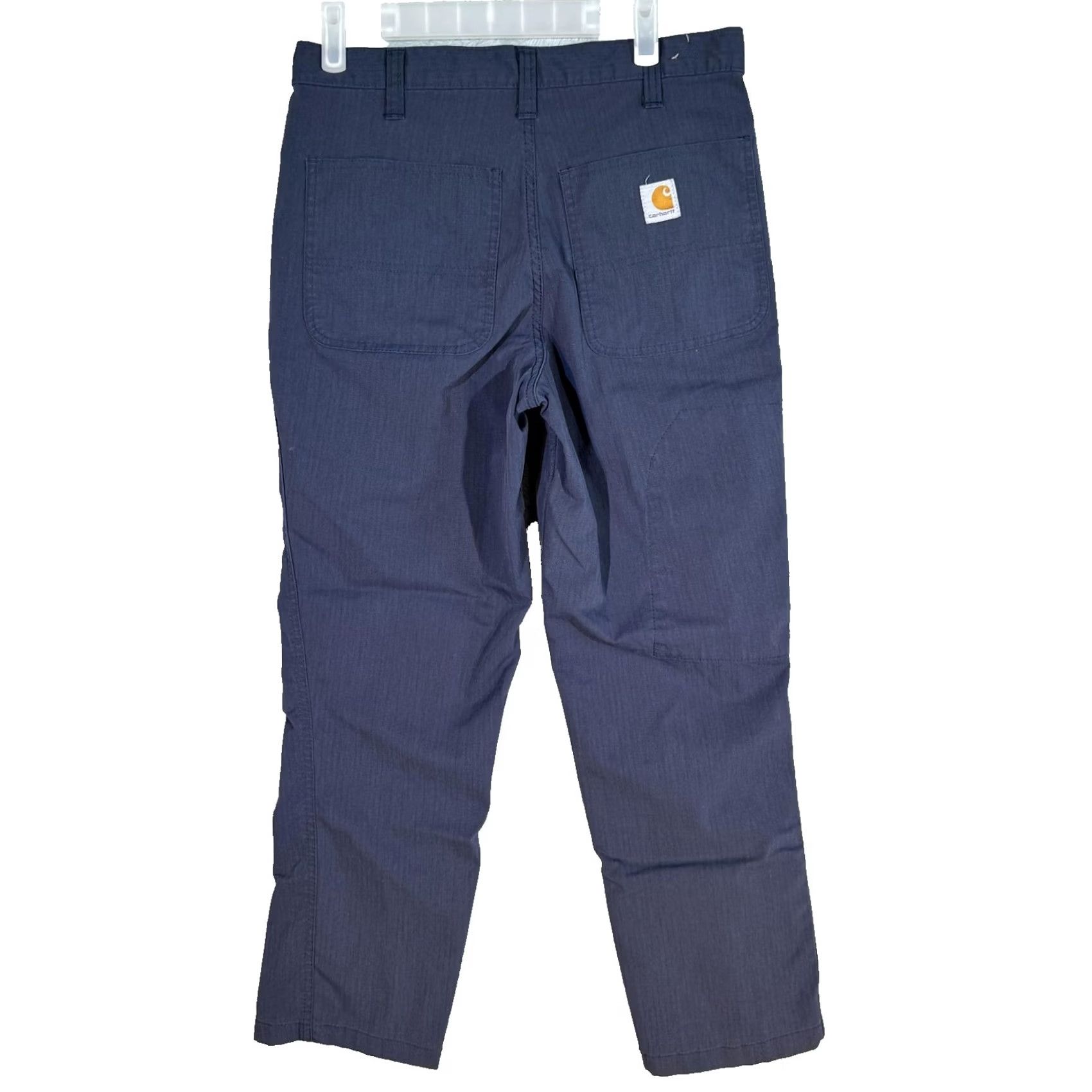 Carhartt VINTAGE Carhartt Pants Mens 29x28 Navy Ripstop Relaxed Fit Workwear Utility Pockets Size US 29 - 2 Thumbnail