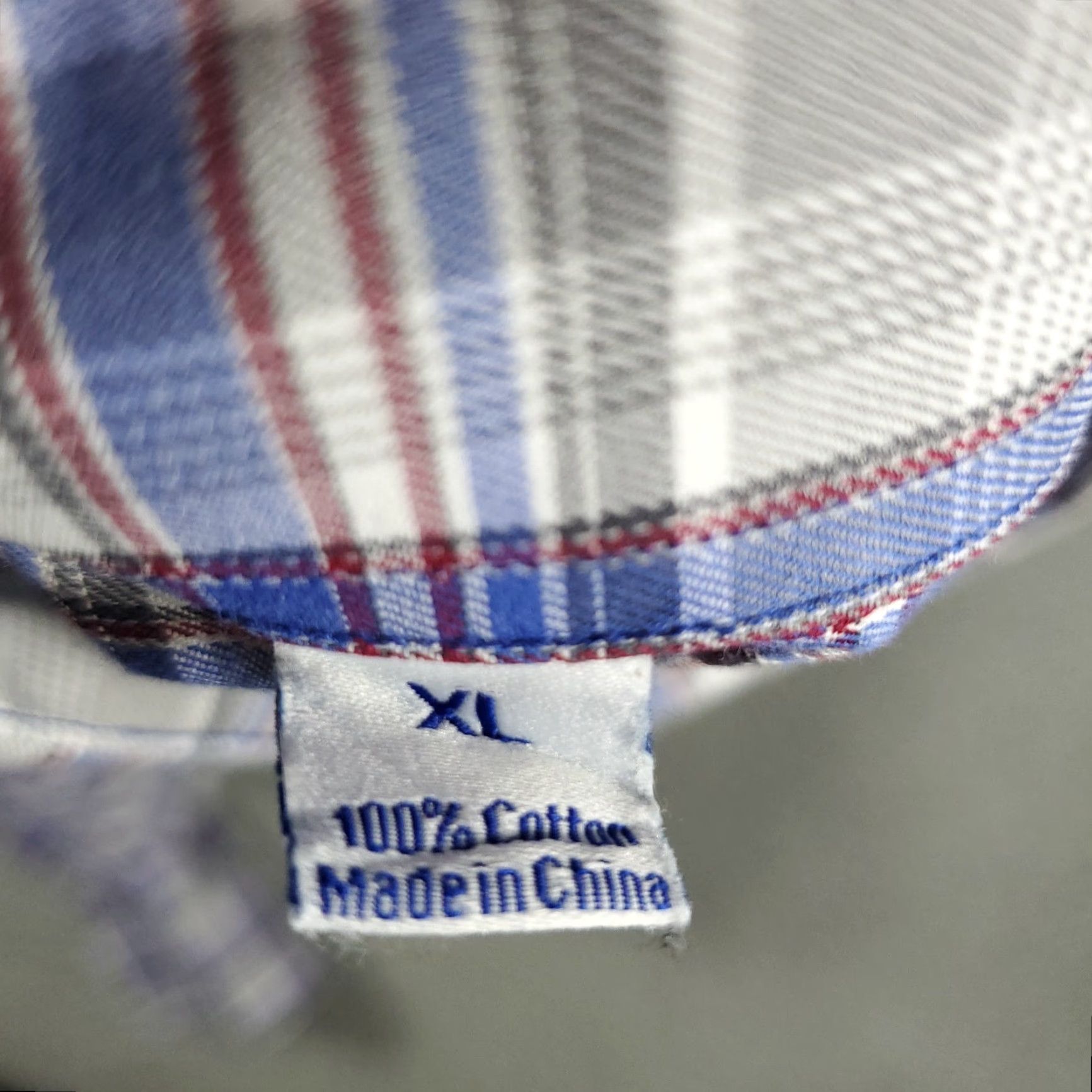David Donahue David Donahue Shirt Mens XL Blue Plaid Button-Up Long Sleeve Casual Size US XL / EU 56 / 4 - 7 Thumbnail