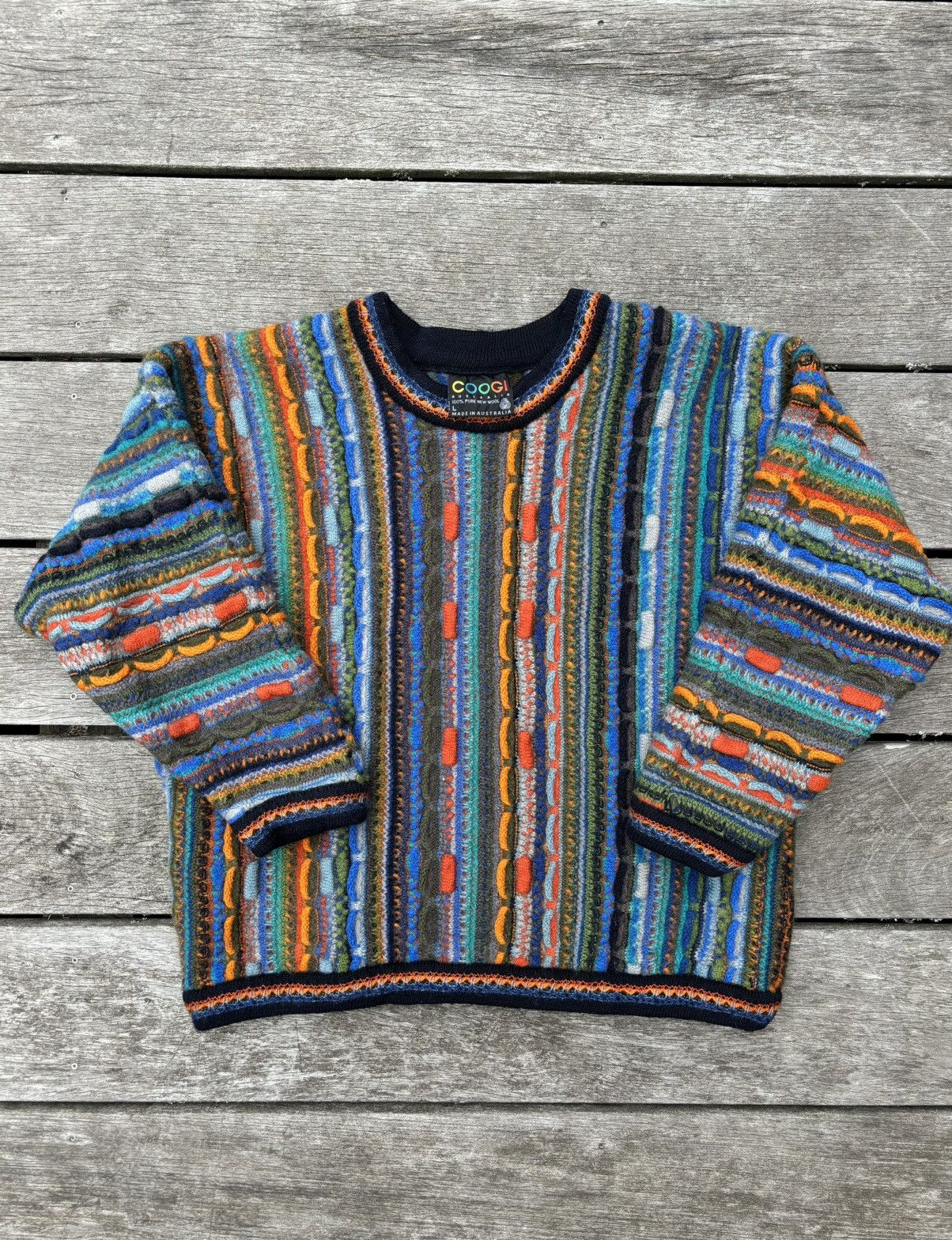 Coogi × Streetwear × Vintage RARE Vintage Coogi Pure Wool 3D Knit 