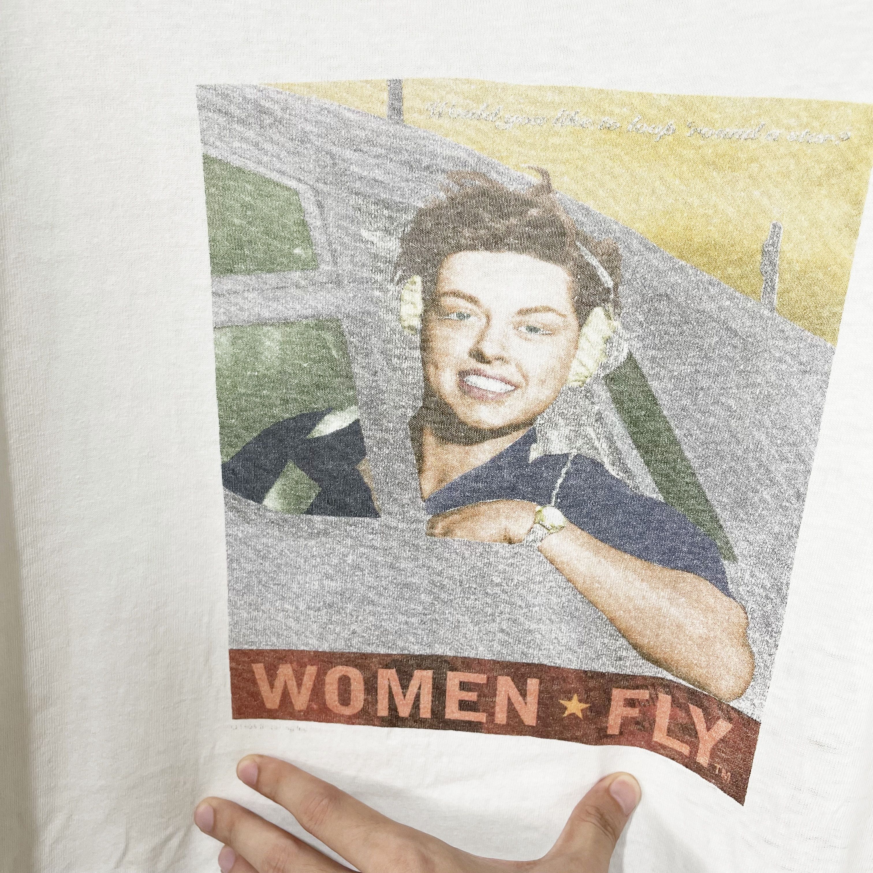 Vintage Vintage 90s Women Fly T-Shirt Size US XXL / EU 58 / 5 - 2 Thumbnail