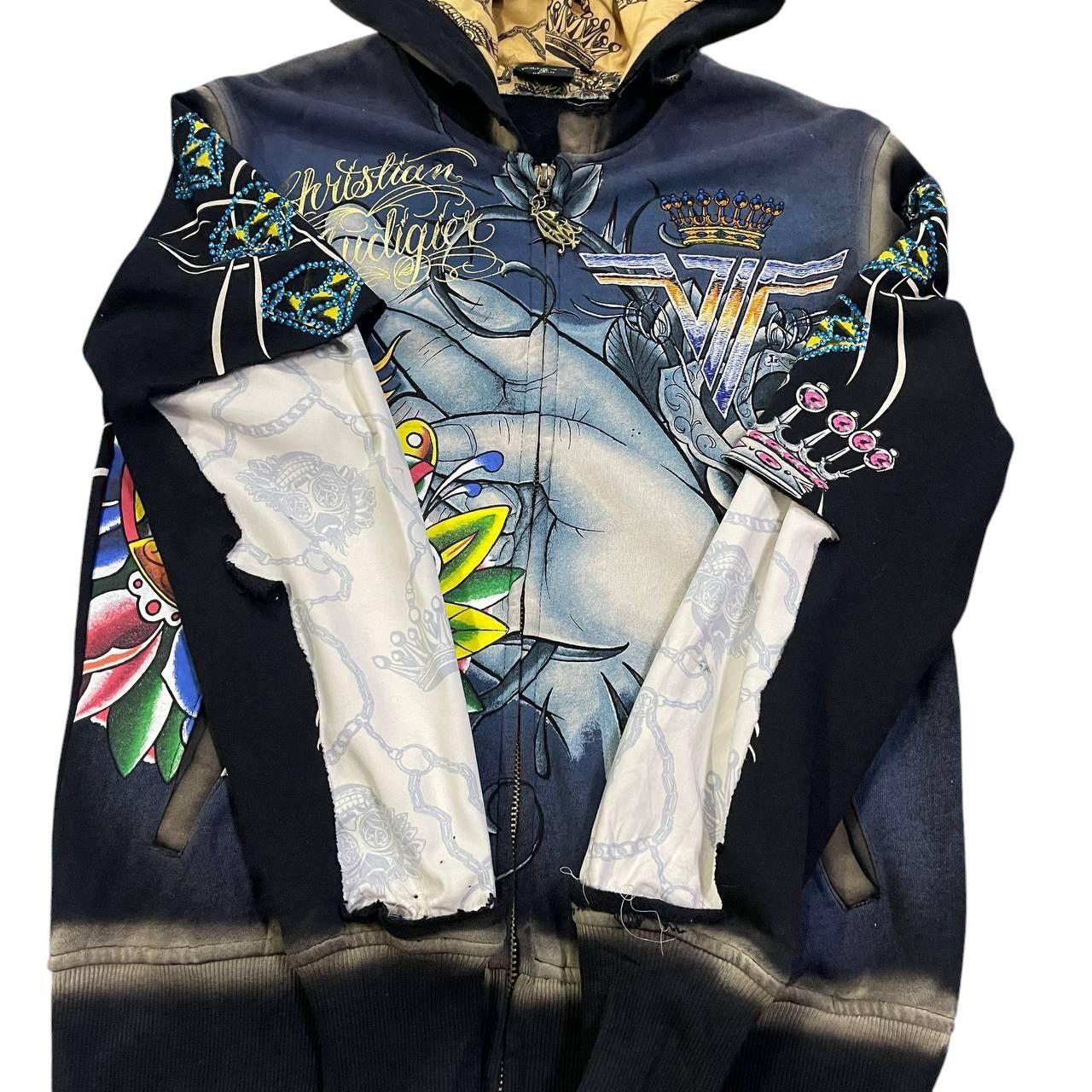 Christian Audigier Vintage Christian Audigier Los Angeles Print Hoodie Size US S / EU 44-46 / 1 - 8 Thumbnail
