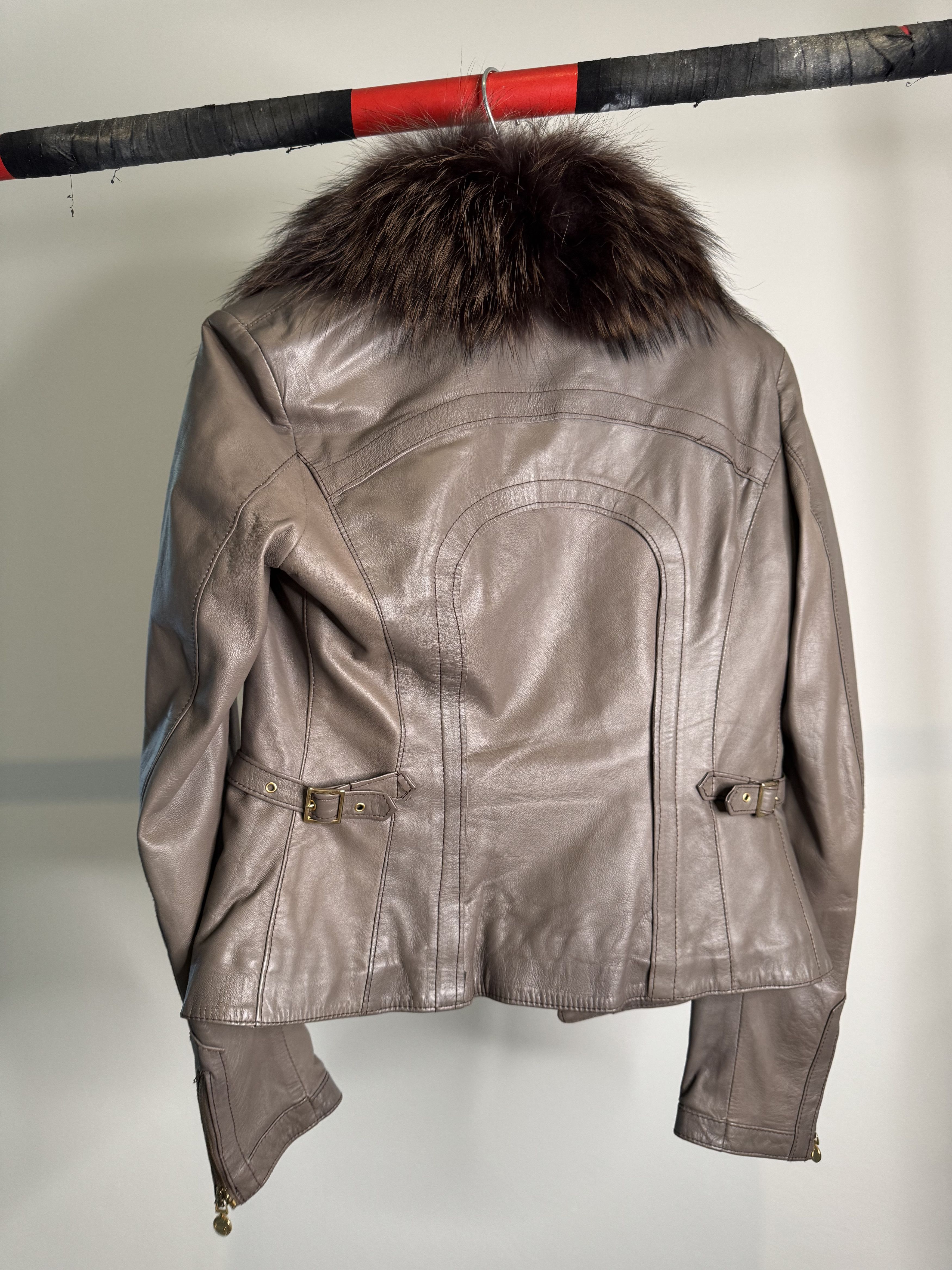 Custommade GUARAPO Italian Leather Jacket with Real Fur Collar Size M / US 6-8 / IT 42-44 - 4 Thumbnail