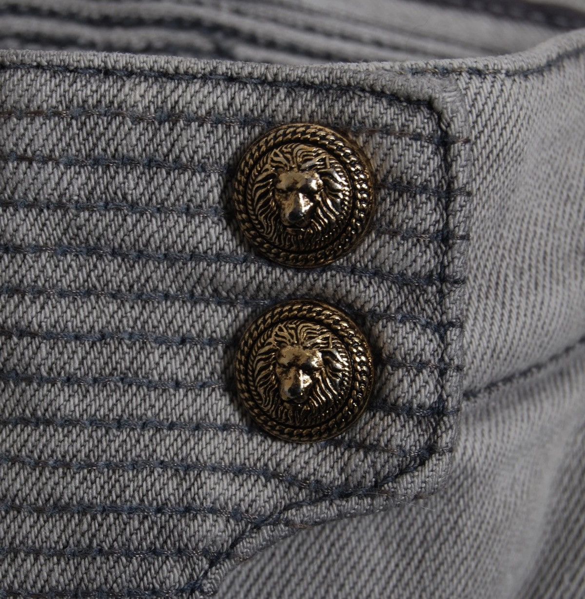 Balmain BALMAIN SS 2014 Zip Biker Jeans Gray Denim Decarnin Runway Size US 28 / EU 44 - 6 Thumbnail