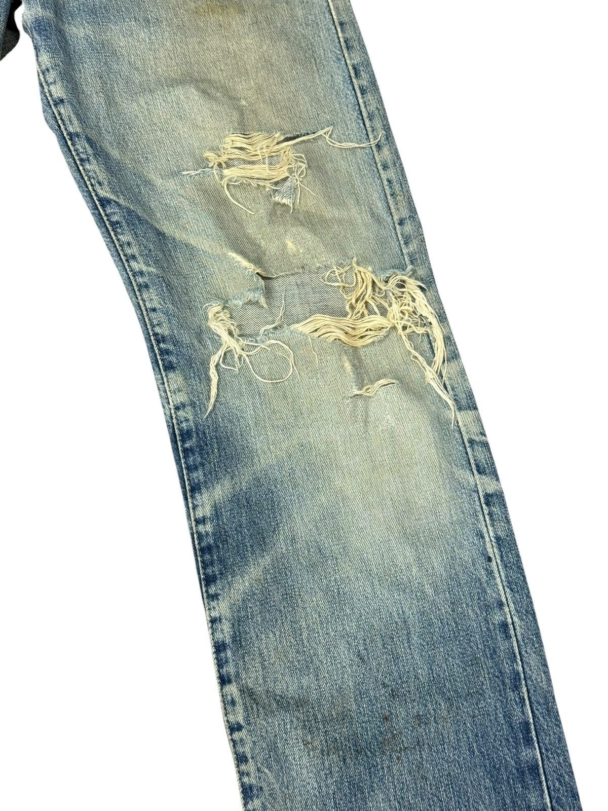 Levi's Vintage Clothing Levi’s Big E 701 LVC Japan Straight Distress Selvedge 3🟦5 Size US 29 - 4 Thumbnail