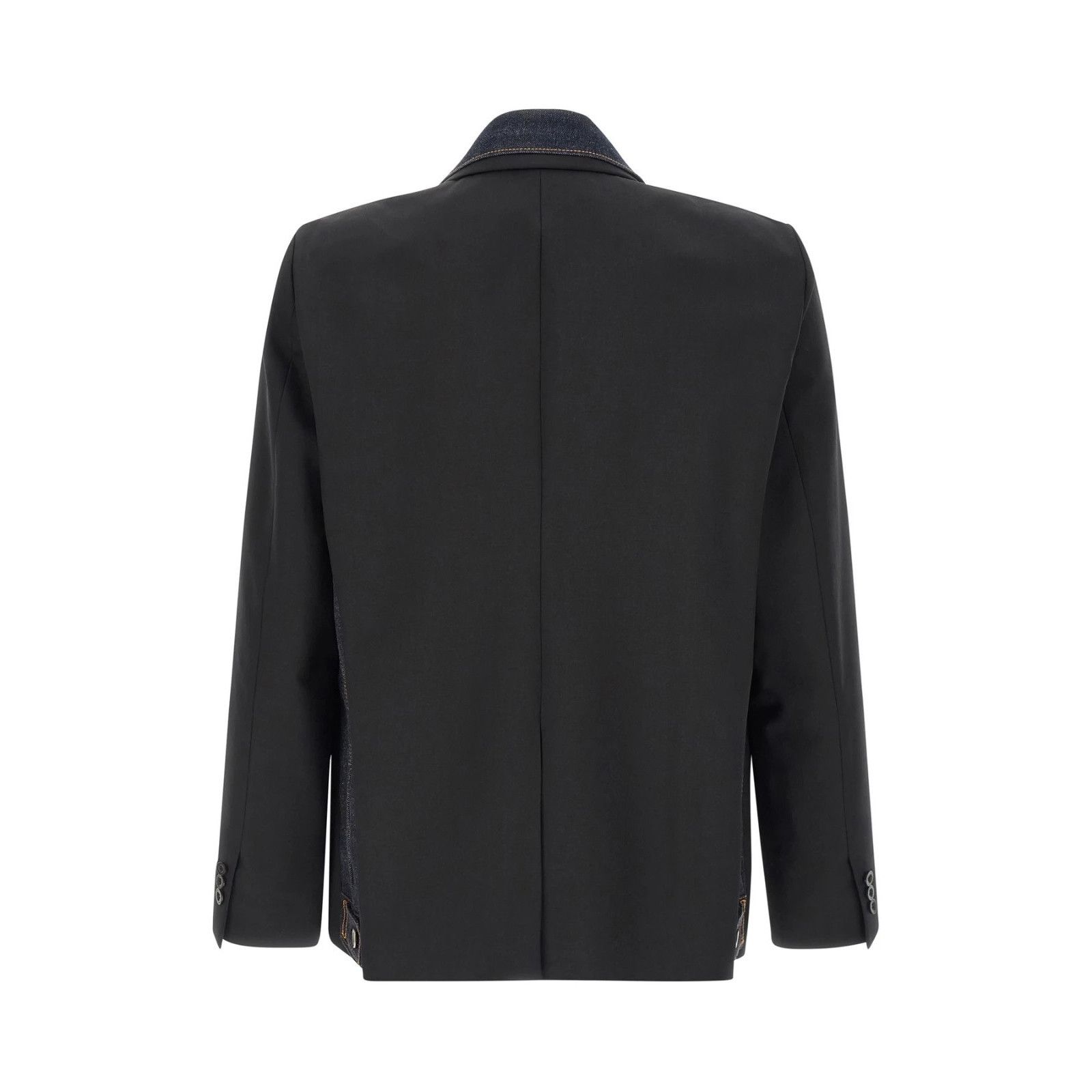 Sacai SACAI Denim Insert Black Wool Blazer New & Authentic (Men's Size US L / EU 52-54 / 3 - 1 Thumbnail