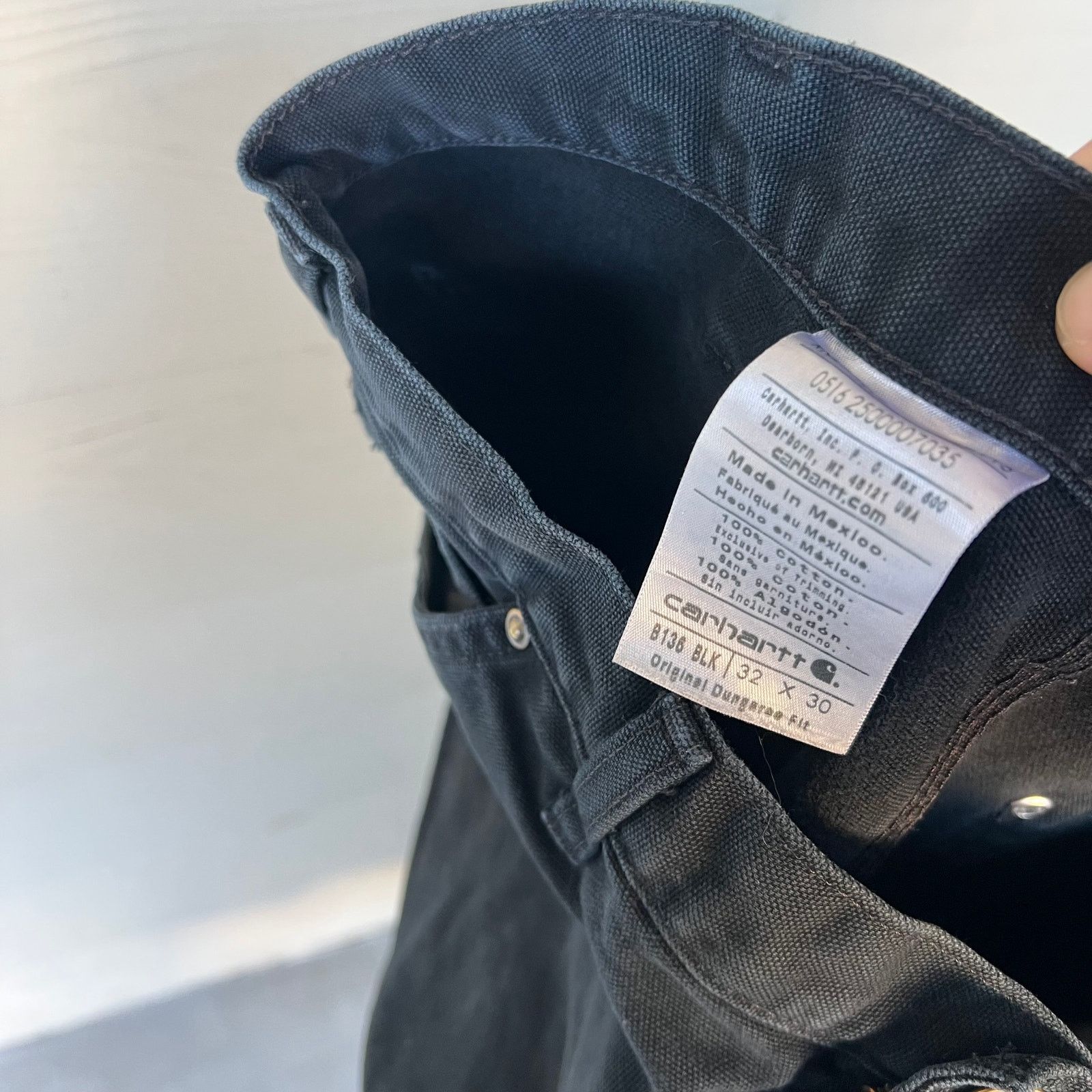 Carhartt × Vintage Vintage Y2K Carhartt black double knee work carpenter pants Size US 32 / EU 48 - 7 Thumbnail