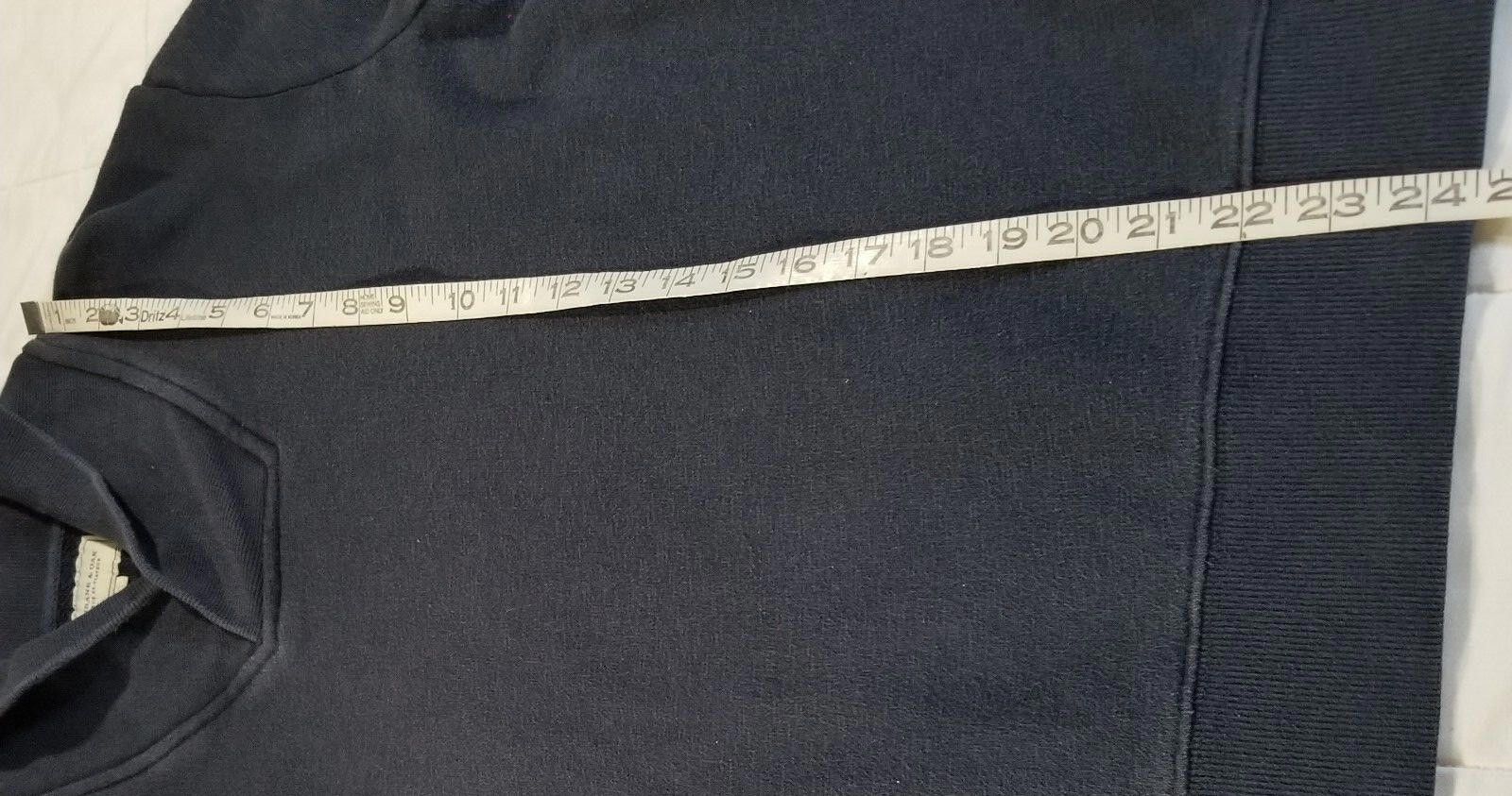 Frank & Oak Frank & Oak Small Navy Sweater W/ Crossed Collar Neck 112201 Size S / US 4 / IT 40 - 10 Thumbnail