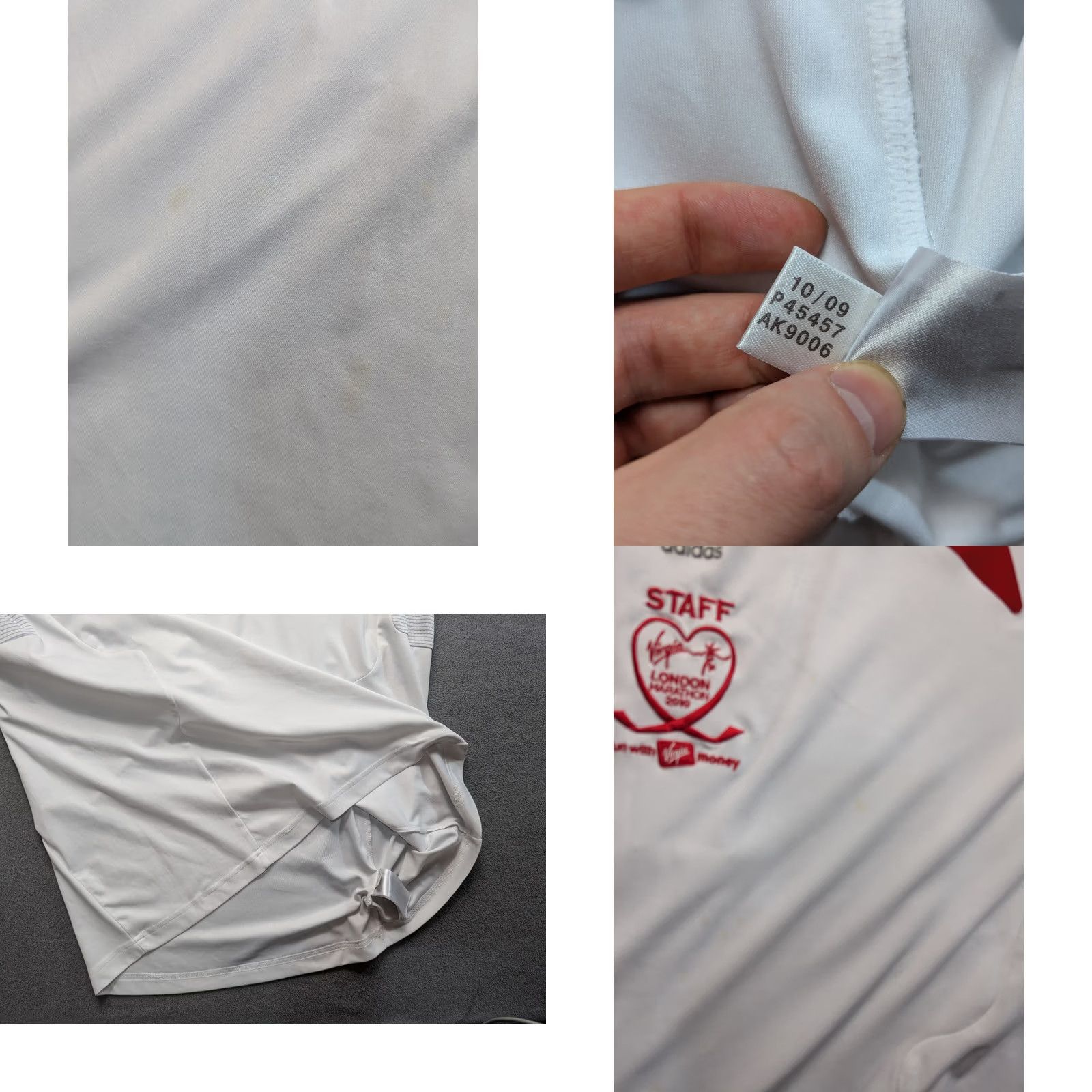 Adidas adidas London Marathon 2010 Virgin STAFF white shirt mens XL size Size US XL / EU 56 / 4 - 8 Thumbnail