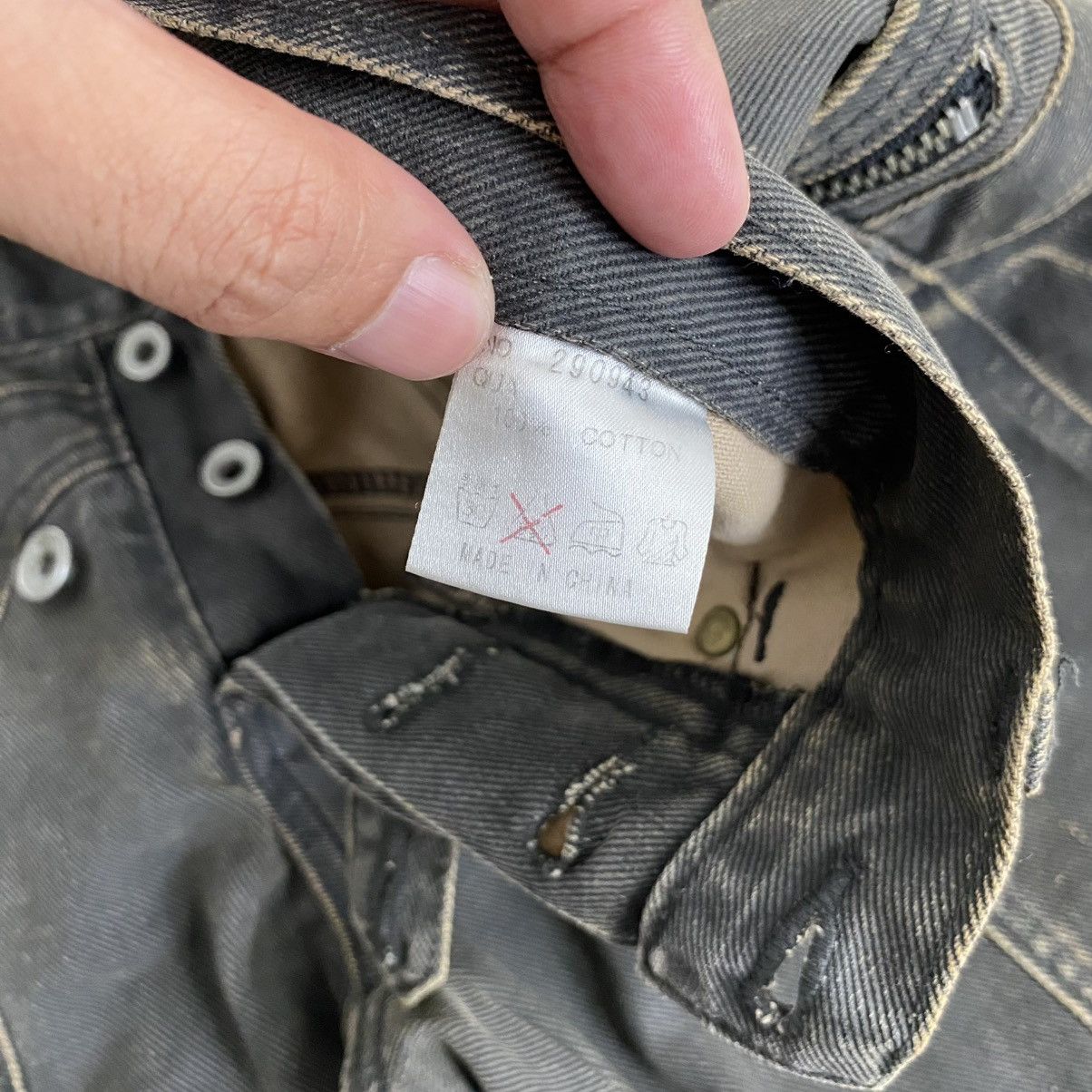 JACKROSE 2000’s Jackrose Coated Panelled Super Flared Jeans Size US 32 / EU 48 - 18 Thumbnail