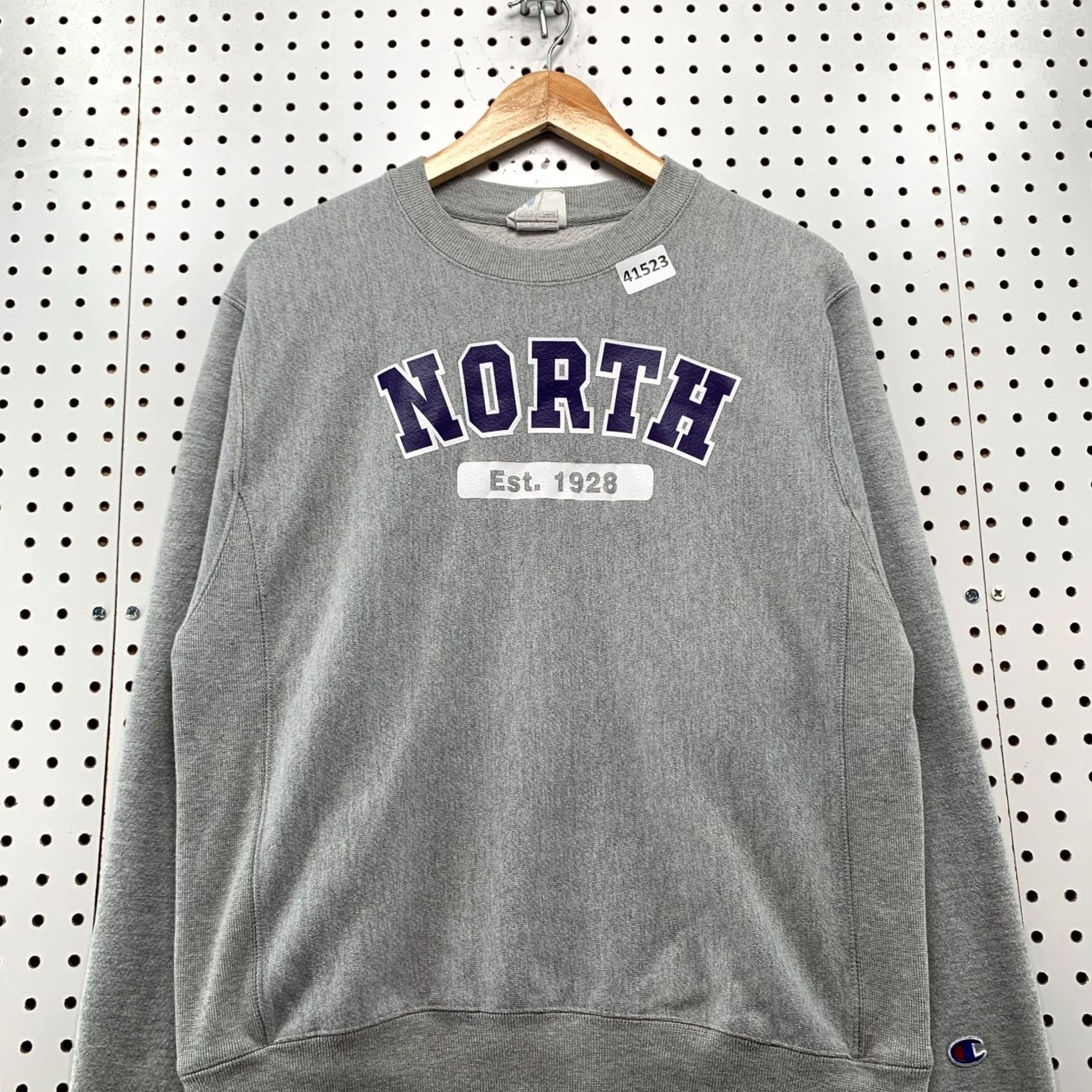 Champion Champion Reverse Weave Sweatshirt Mens S North Gray Purple Crew Neck Long Sleeve Pullover 21x26 Comfort Winter Fall Size US S / EU 44-46 / 1 - 4 Thumbnail