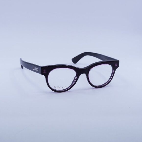 Gucci Gucci GG1792O 003 Eyeglasses Purple on Black 46mm Square Size ONE SIZE - 4 Thumbnail