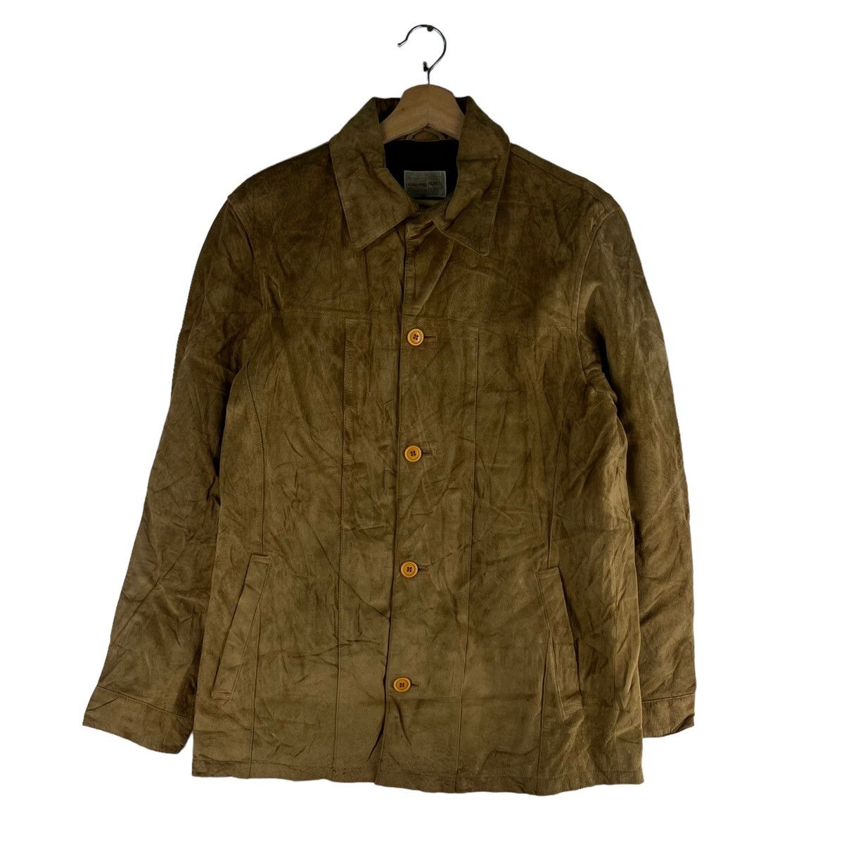 Vintage 🔥90’s Leather Shirt Jacket Work Charing Flam Issey Miyake Size US L / EU 52-54 / 3 - 1 Thumbnail