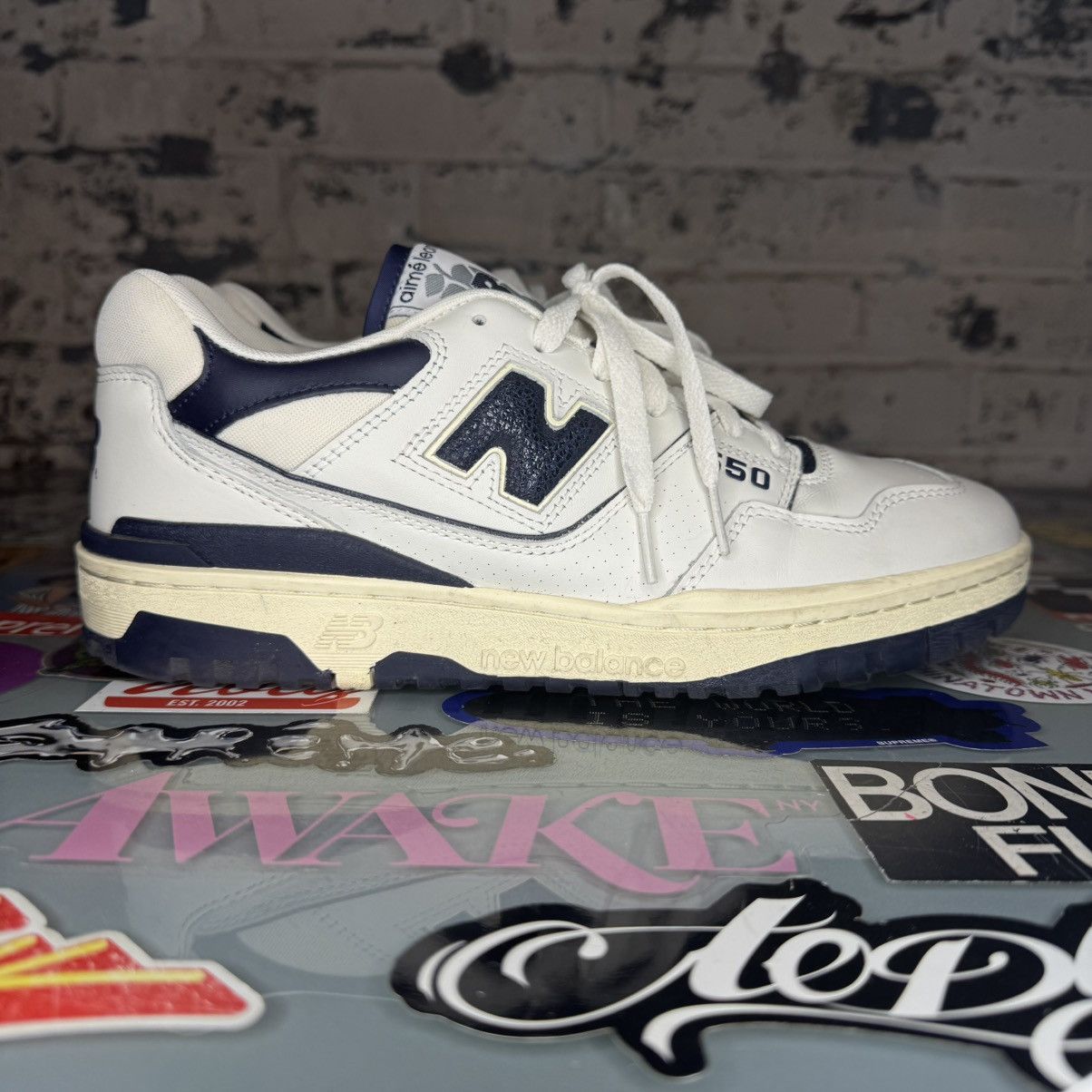 Aime Leon Dore × New Balance Aimé Leon Dore New Balance 550 Sz 9.5 Navy Used Size US 9.5 / EU 42-43 - 3 Thumbnail