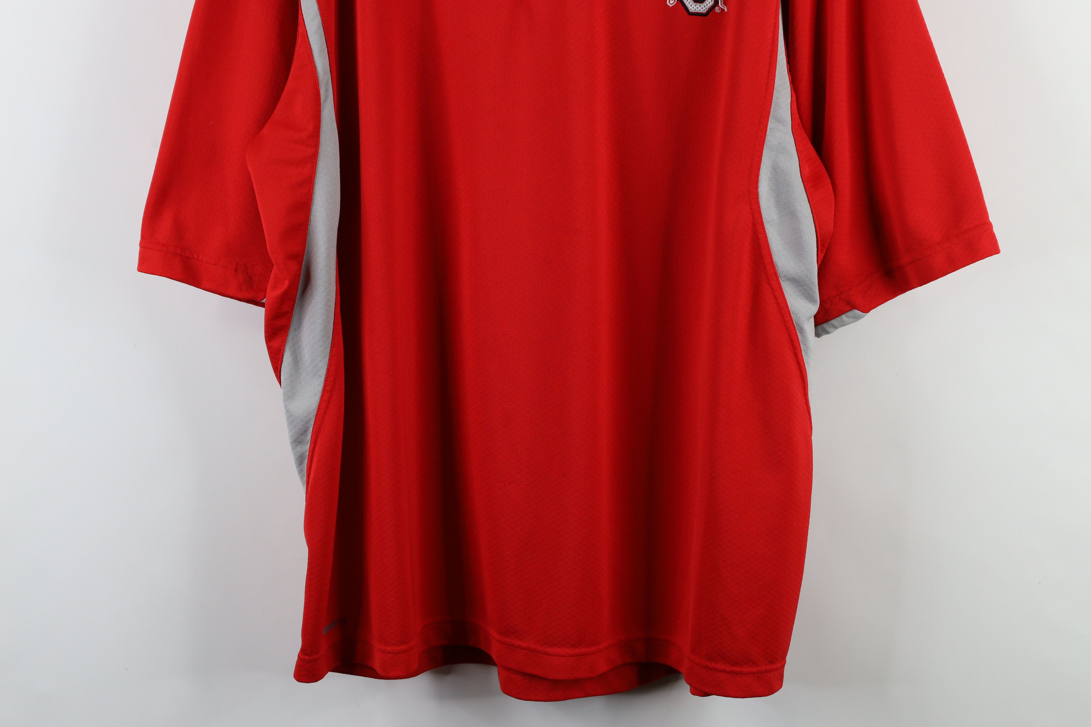 Nike × Vintage Vintage Nike Mini Swoosh Ohio State University Polo Shirt Size US XL / EU 56 / 4 - 3 Thumbnail