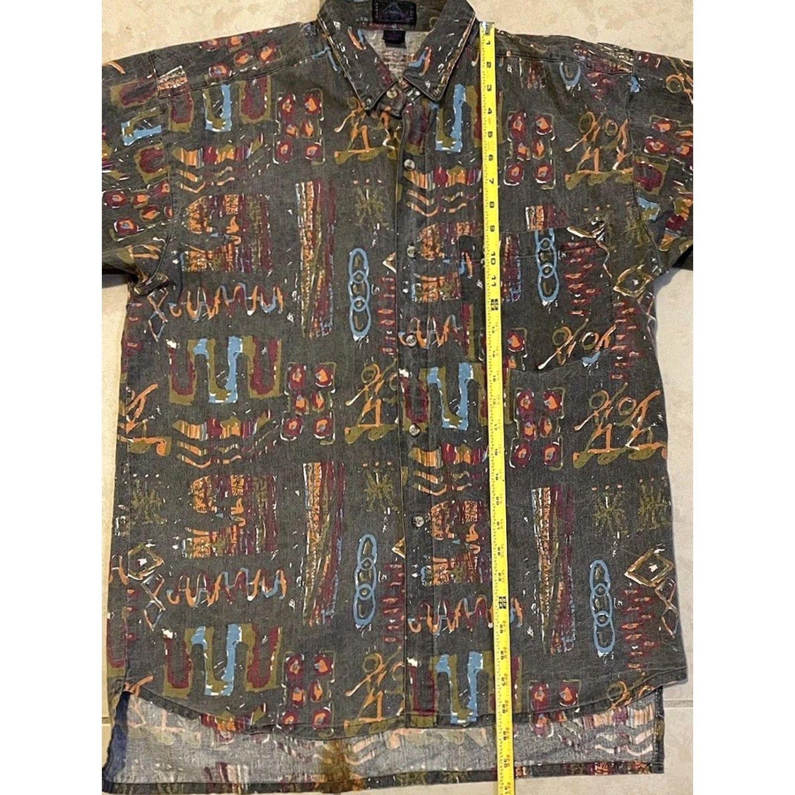 Gotcha Vtg 90s Abstract Art All Over Print Shirt M Gray Polo Rugby Short Sleeve Surf Skate Grunge Gotcha 80s 90s Vaporwave Beach California USA Men Mens Size US M / EU 48-50 / 2 - 7 Thumbnail