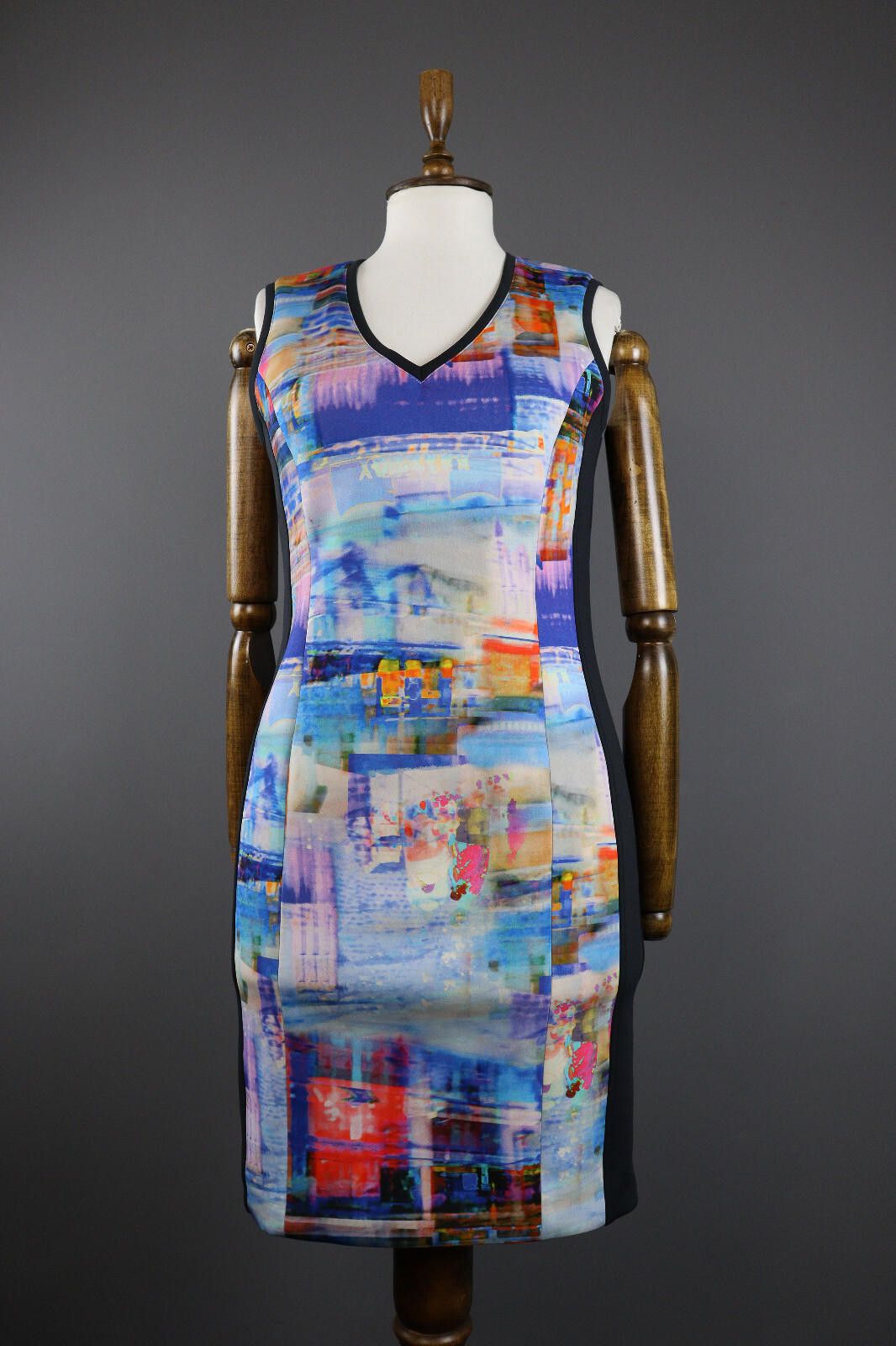 Designer Marc Cain Multicolour Geometric Cocktail Party Dress Size 3 Size M / US 6-8 / IT 42-44 - 1 Thumbnail