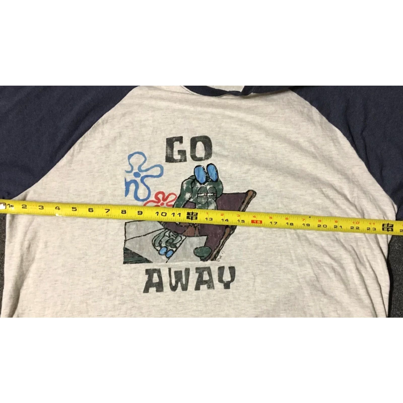 Vintage VINTAGE Spongebob Squidward Go Away Shirt L XL Cartoon Nickelodeon Rugrat Catdog 90s Grunge Cartoon Shirt Mens Graphic Tee Size US L / EU 52-54 / 3 - 4 Thumbnail