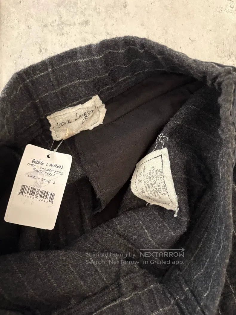 Greg Lauren Greg Lauren size S Dark Gray Striped Wool and Cashmere Ble Size US 27 - 6 Thumbnail