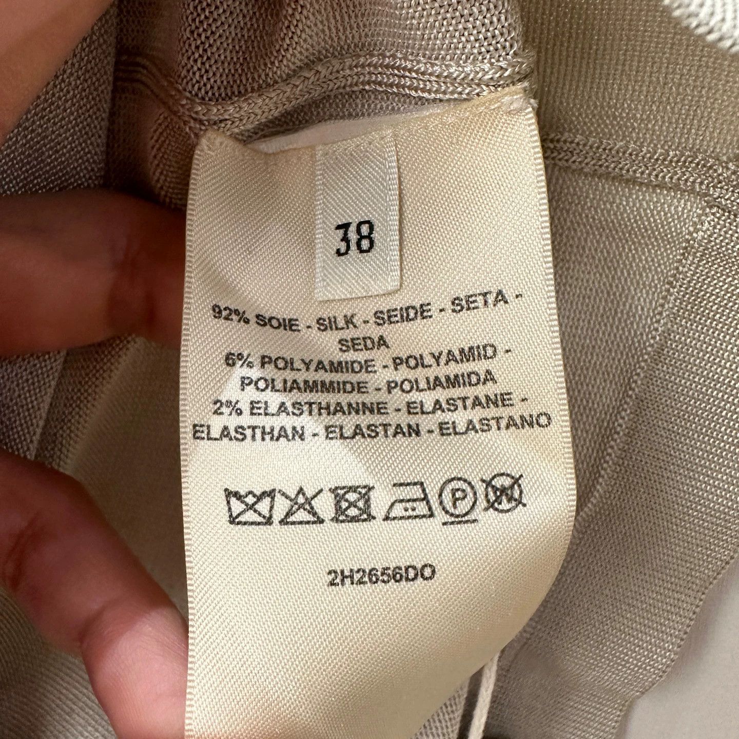Hermes Hermes mar497 Check Colorblock Silk Longsleeve 38 Size S / US 4 / IT 40 - 3 Thumbnail
