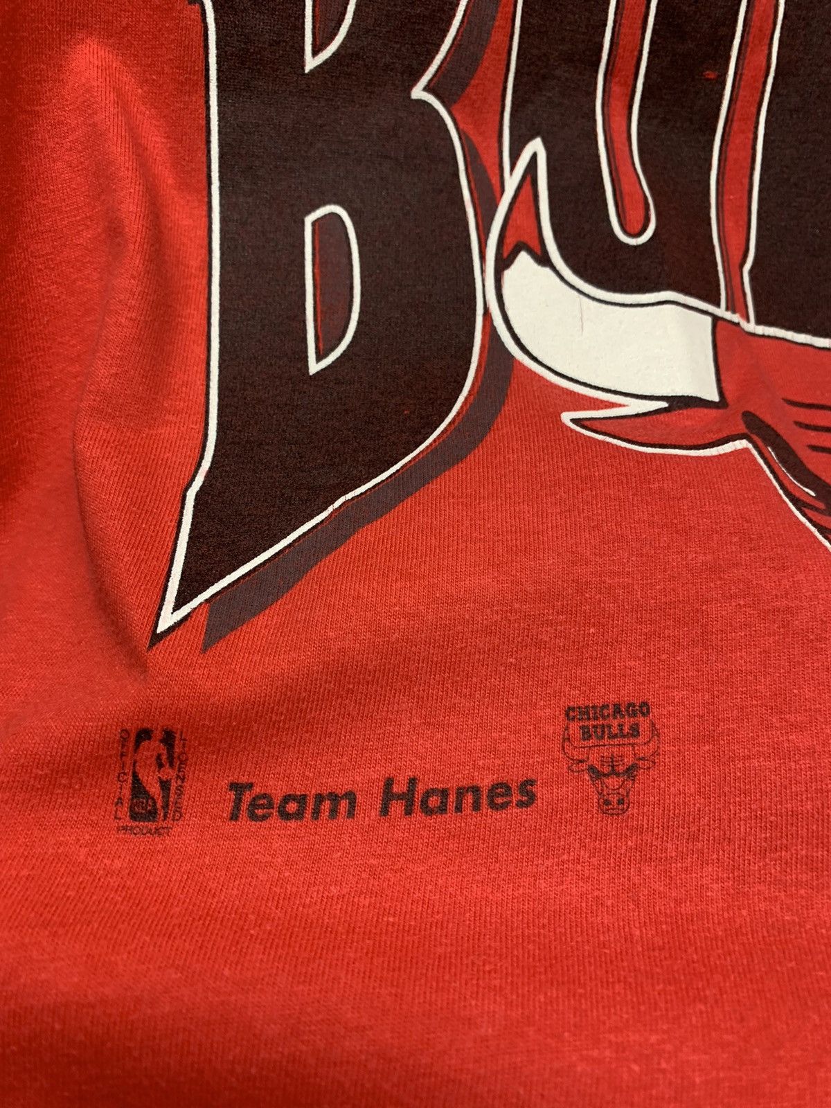 NBA Chicago bulls vintage red t-shirt single made in Usa Xl Size US XL / EU 56 / 4 - 5 Thumbnail